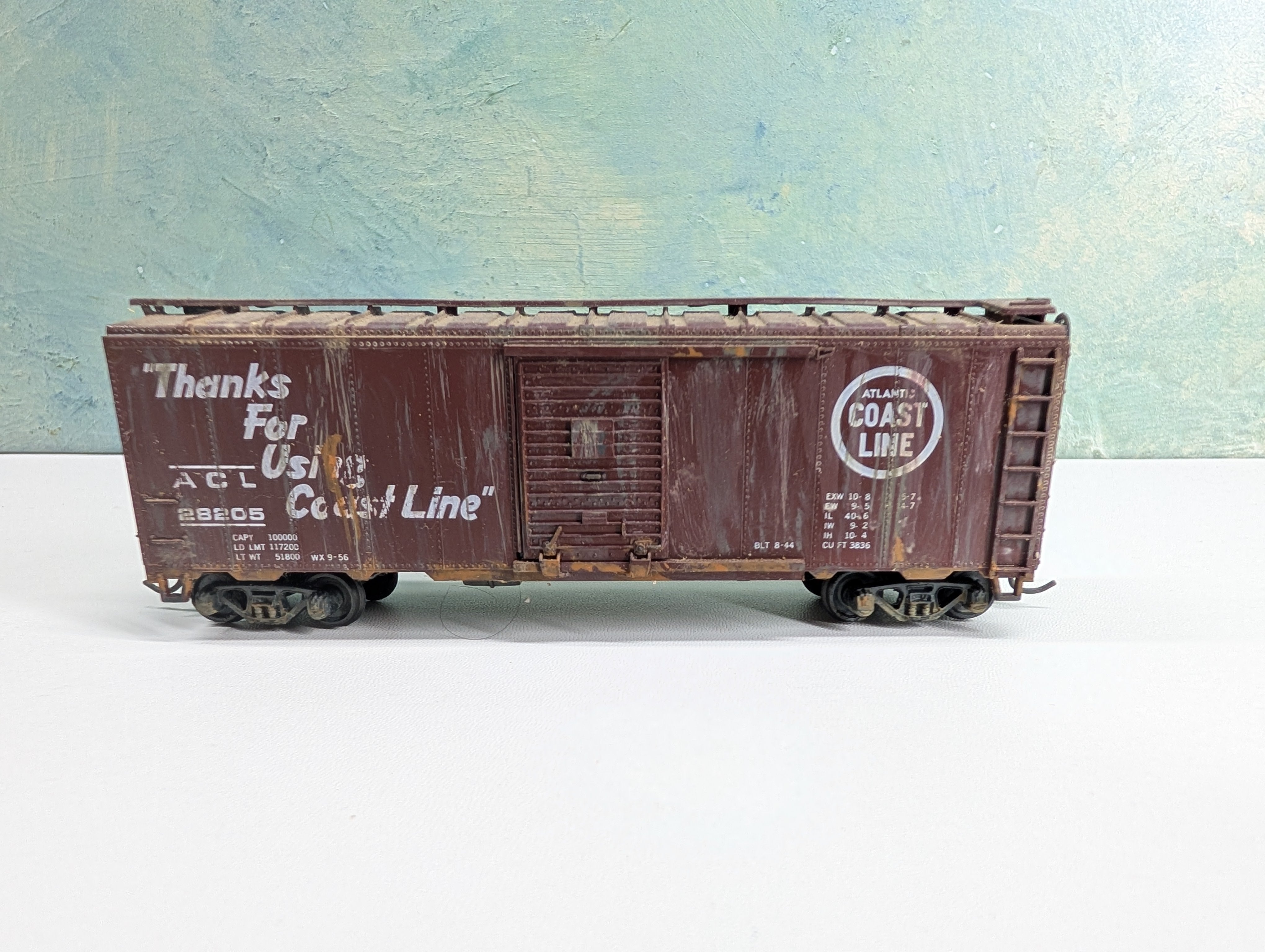 USED Athearn 5001 HO Scale 40' Box Car Atlantic Coast Line ACL #28205 Weathered