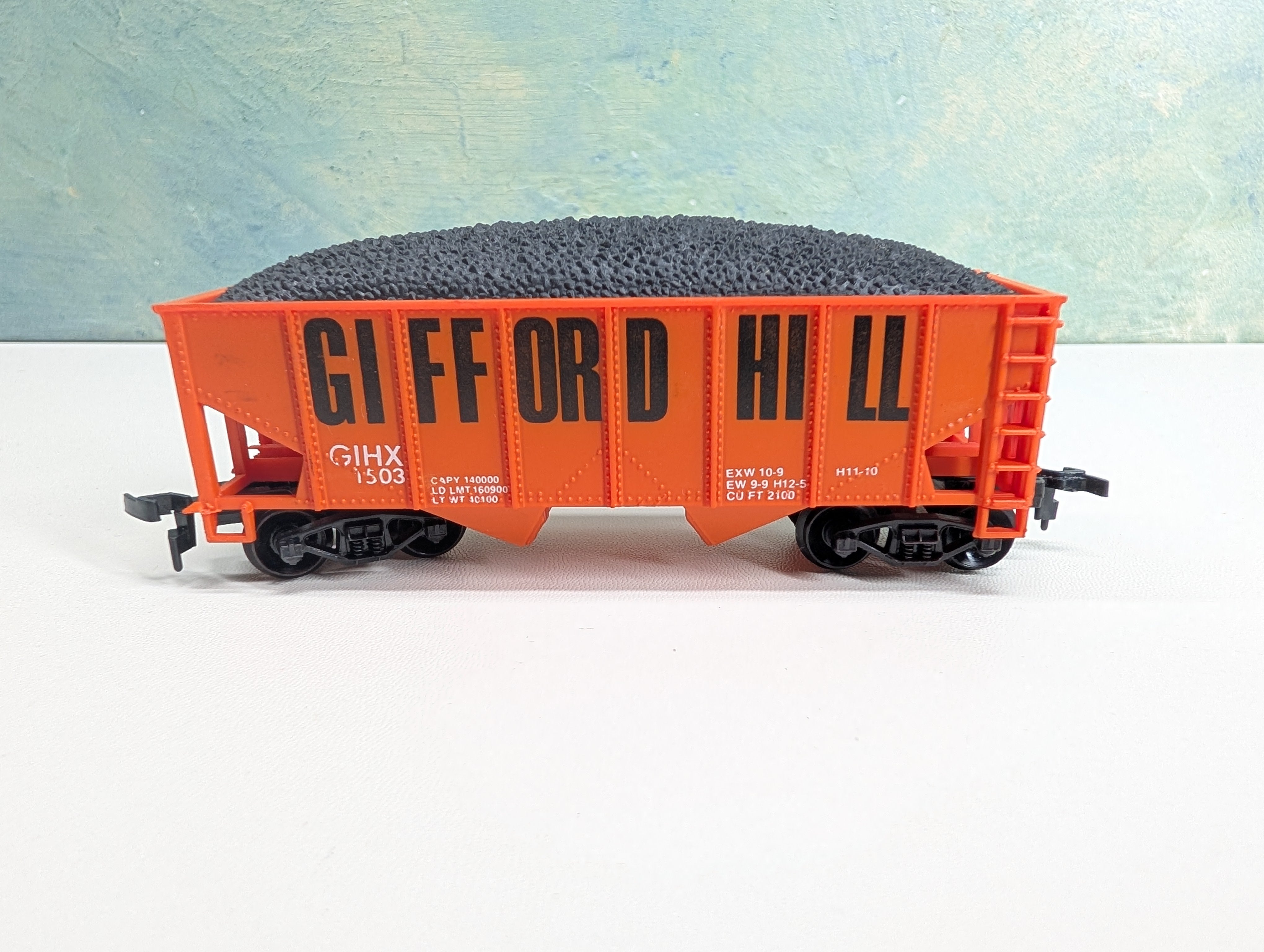 USED HO Scale 2 Bay Hopper w/ Coal Gifford Hill GIHX #1503 RARE