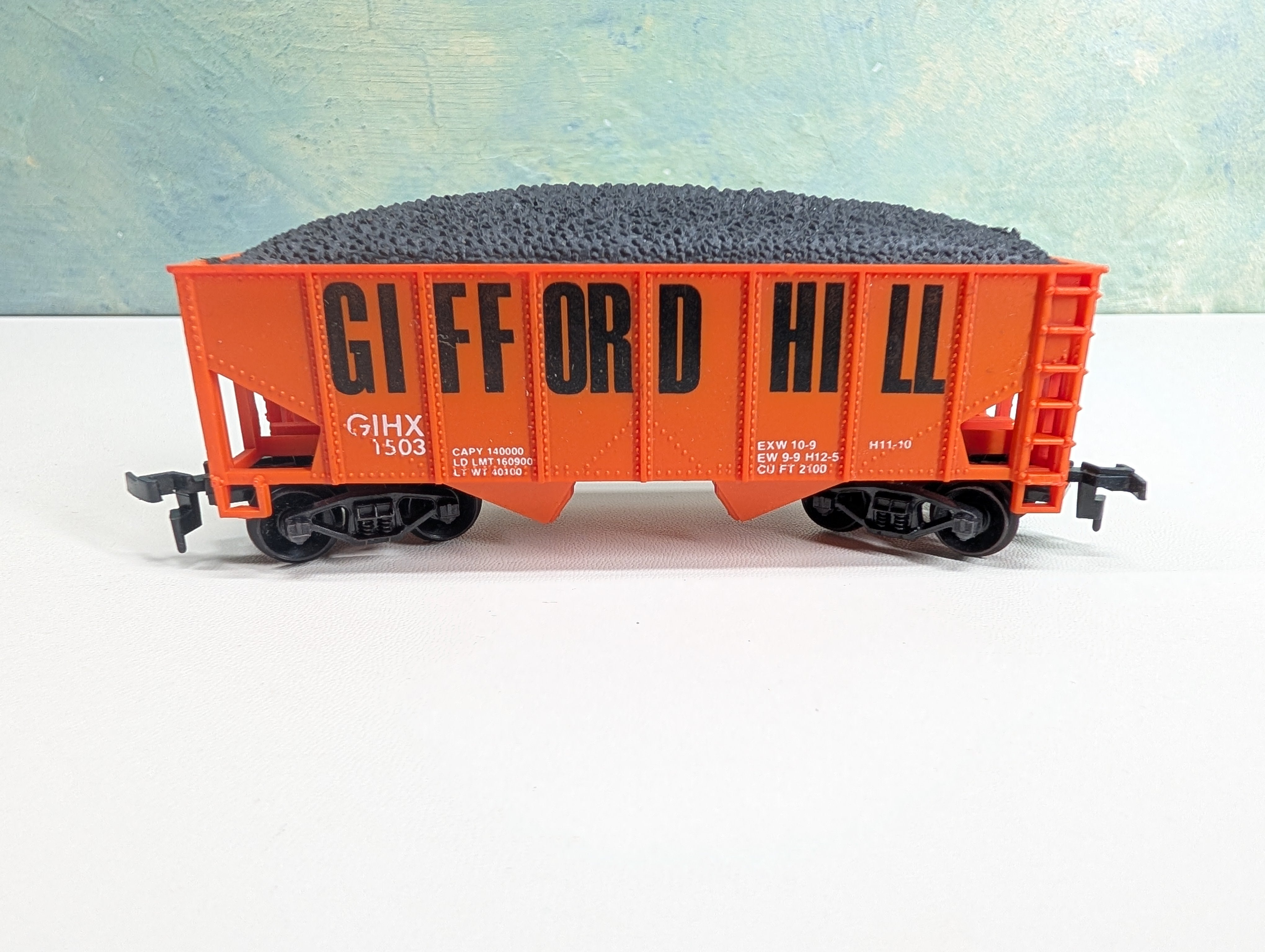 USED HO Scale 2 Bay Hopper w/ Coal Gifford Hill GIHX #1503 RARE
