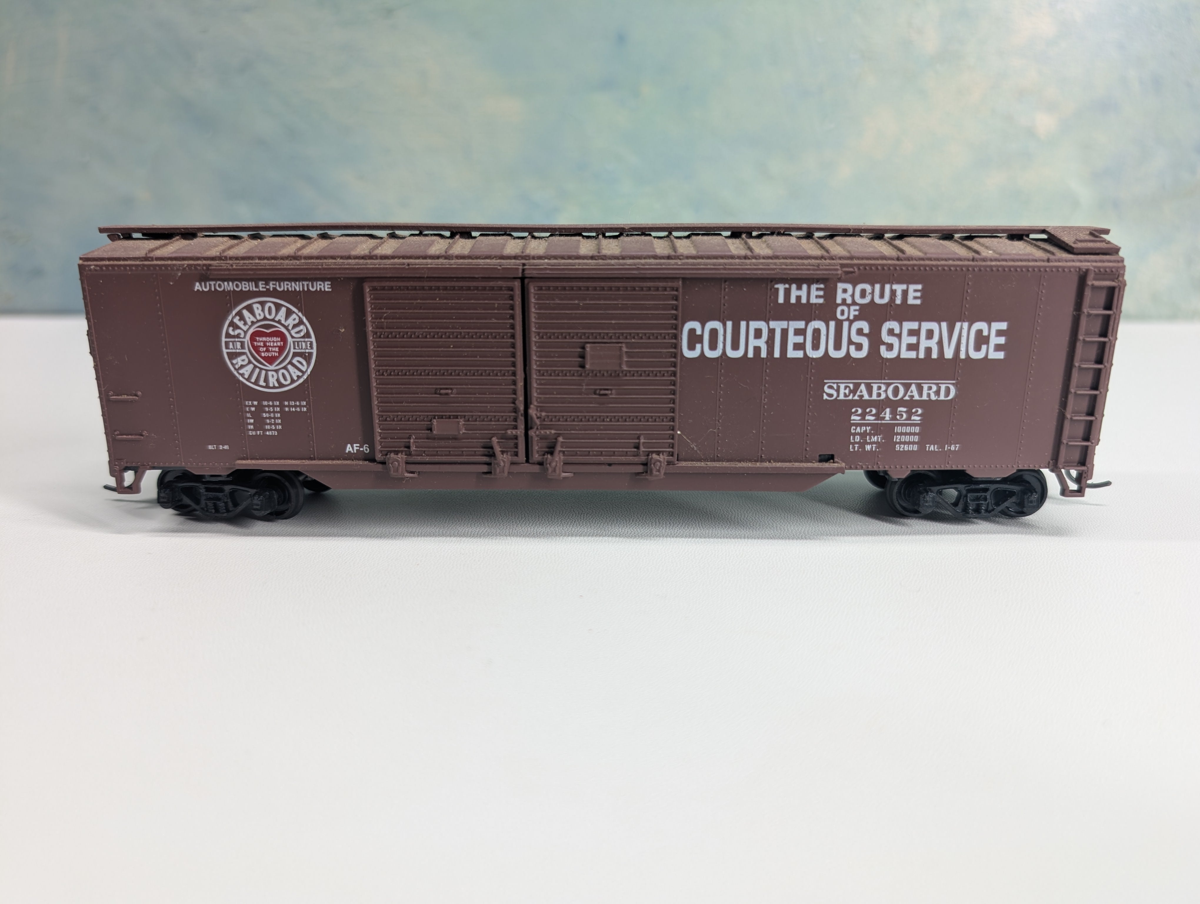 USED Athearn HO Scale 50' Auto DD Box Car Seaboard Air Line SAL #22452