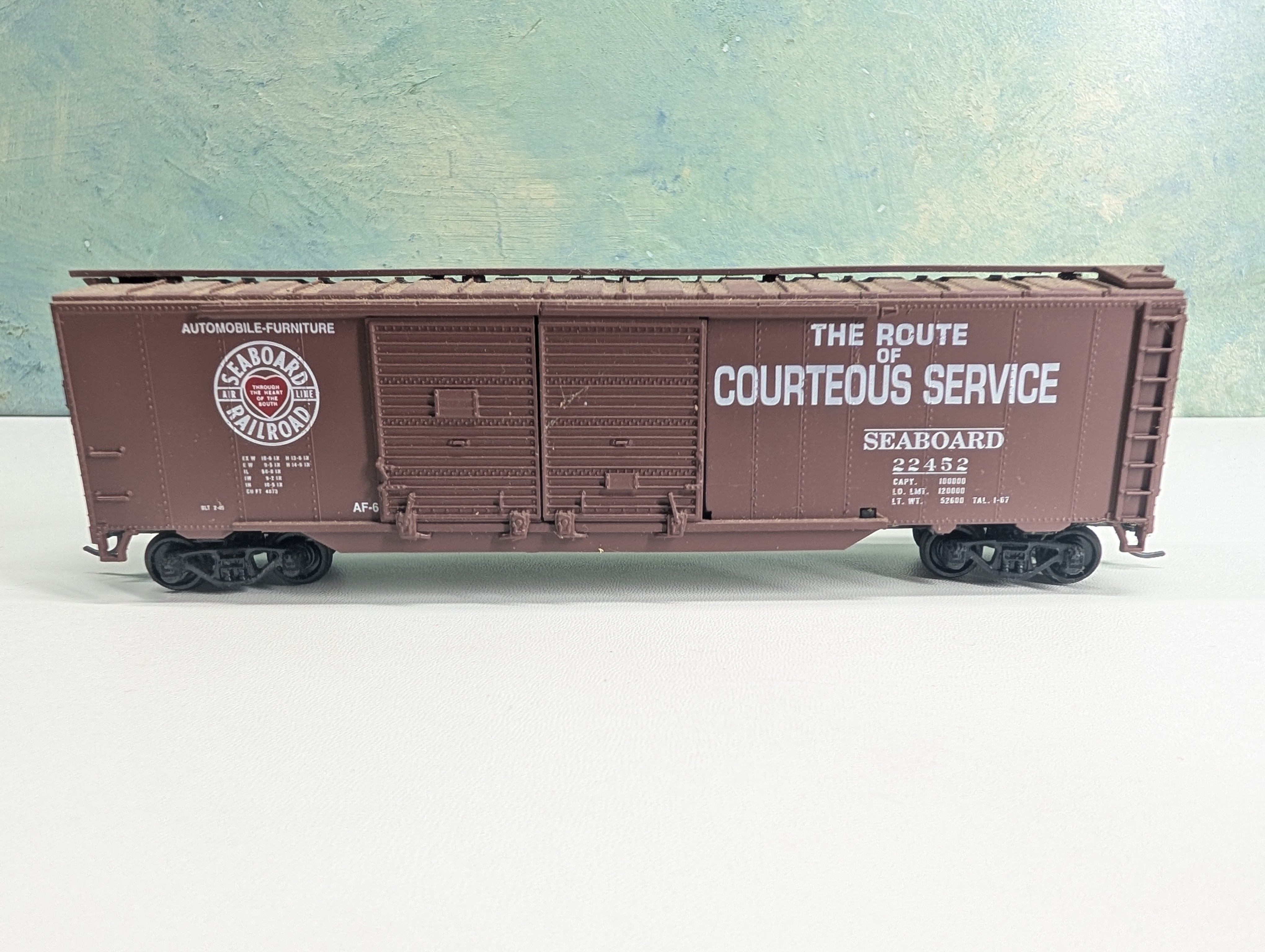 USED Athearn HO Scale 50' Auto DD Box Car Seaboard Air Line SAL #22452