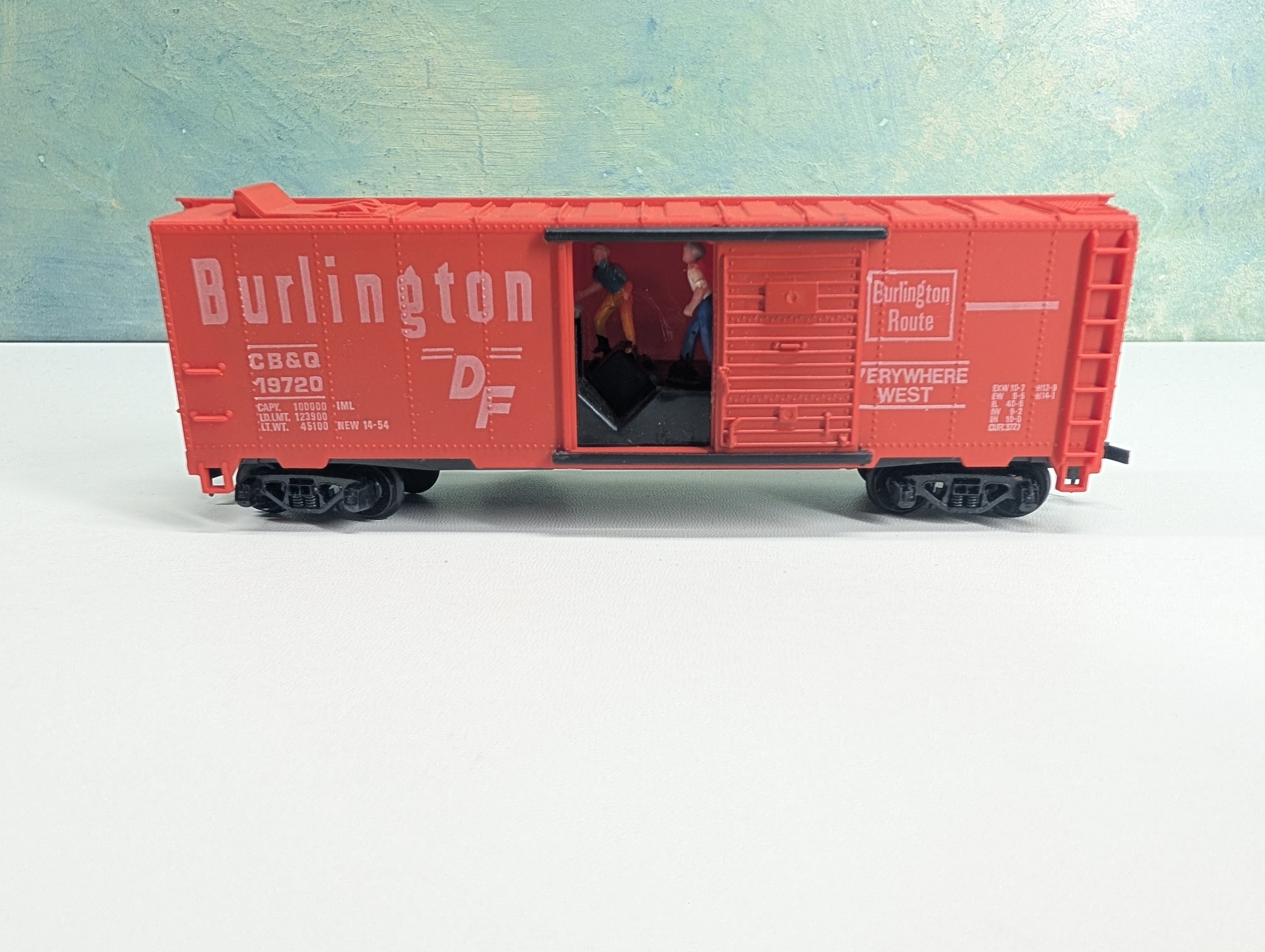 USED Tyco HO Scale 40' Operating Box Car Burlington CB&Q #19720 Untested