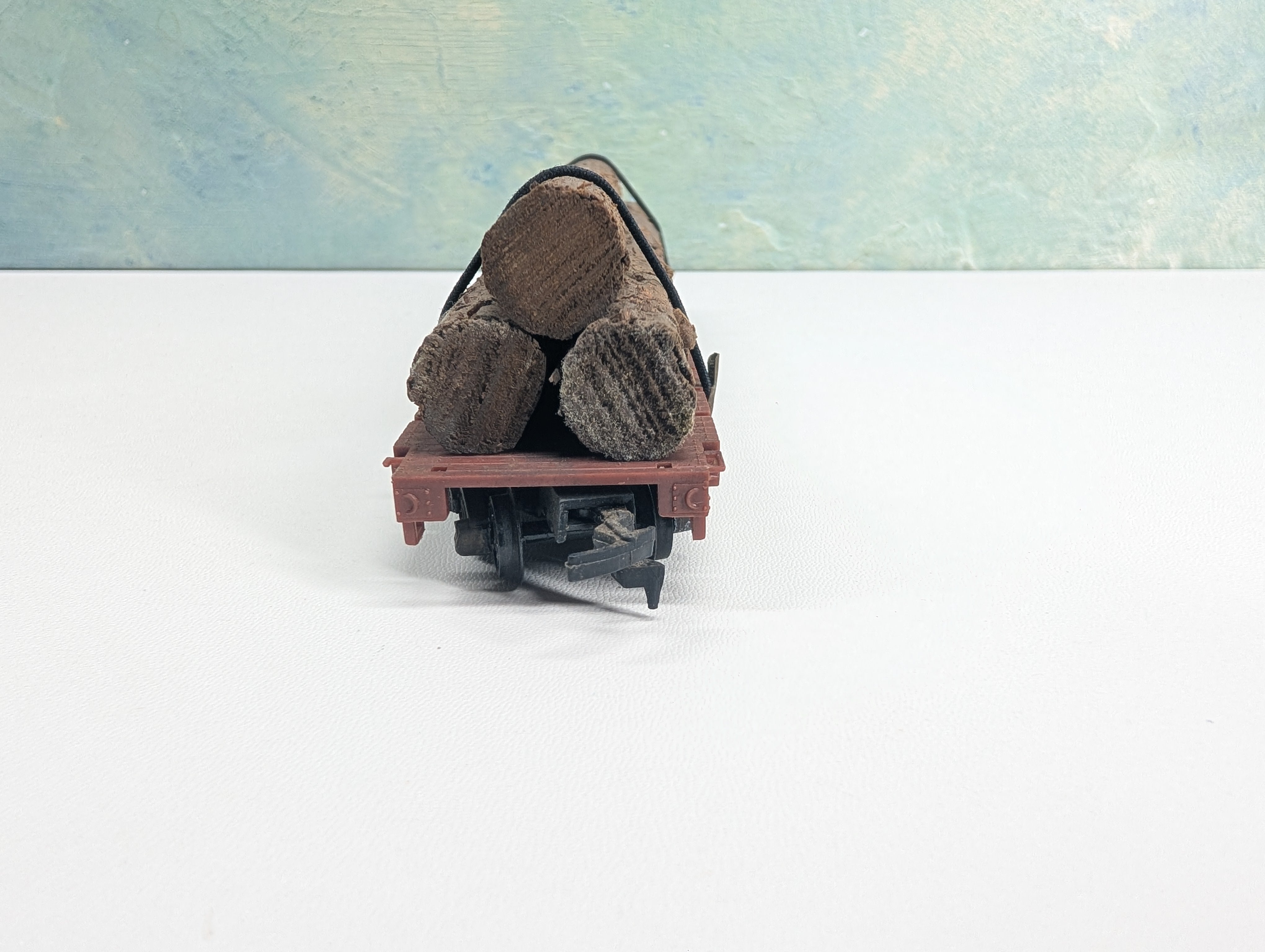 USED REVELL HO Scale 54' Flat Car w/ Lumber Load SOO Line #4032