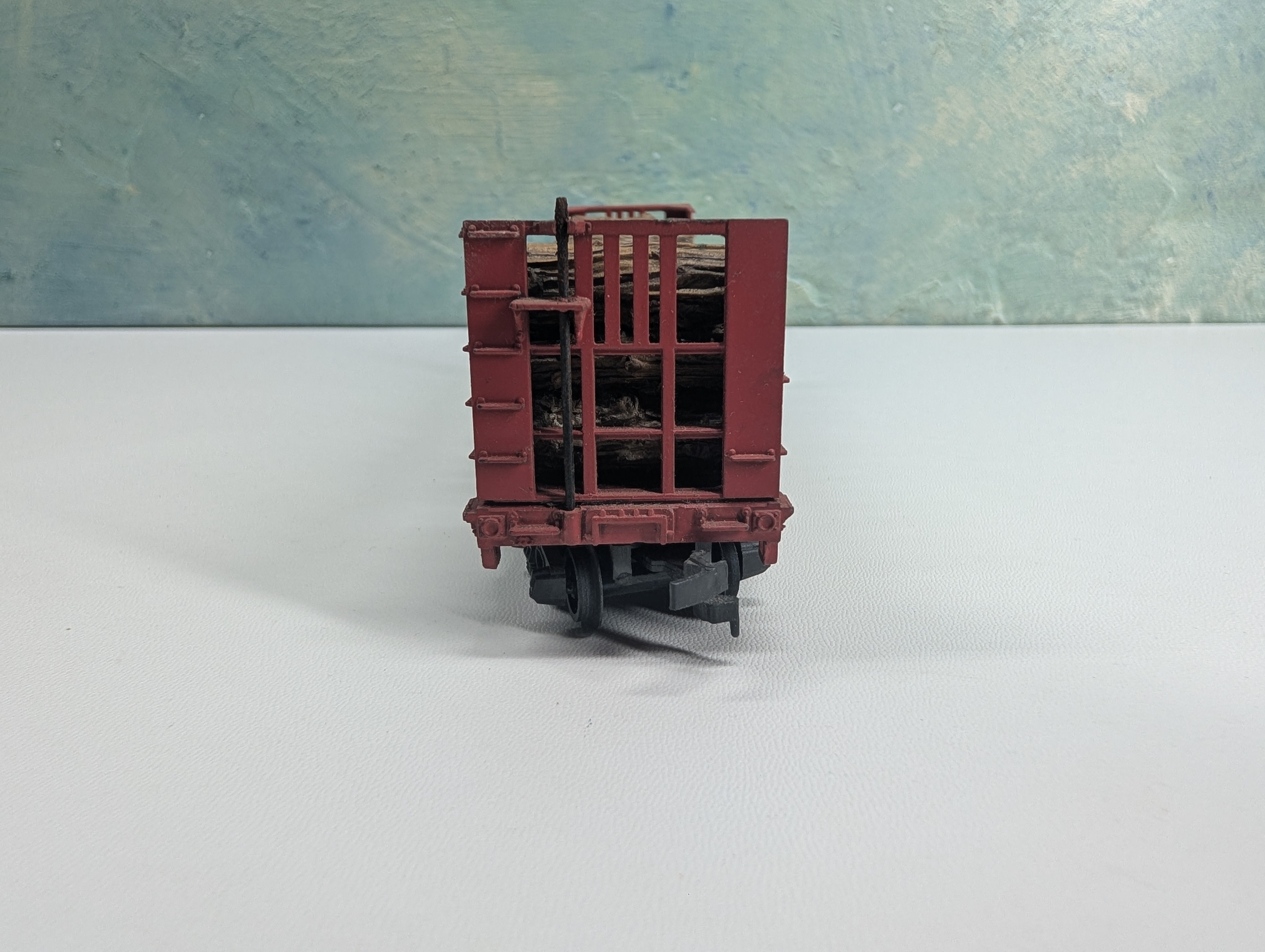 USED HO Scale 44' Bulkhead w/ Custom Log Load Great Northern GN #42953
