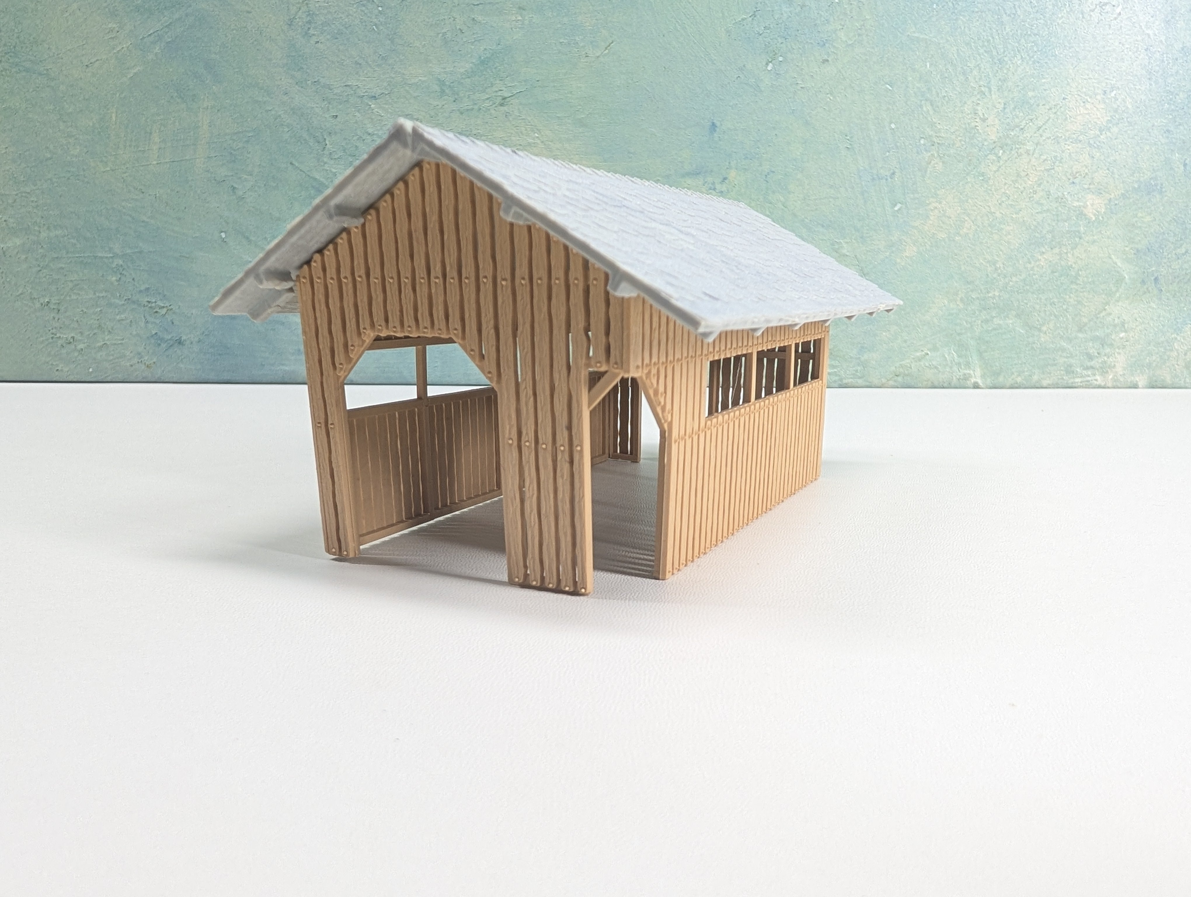 USED HO Scale Wood Trackside Station Structure