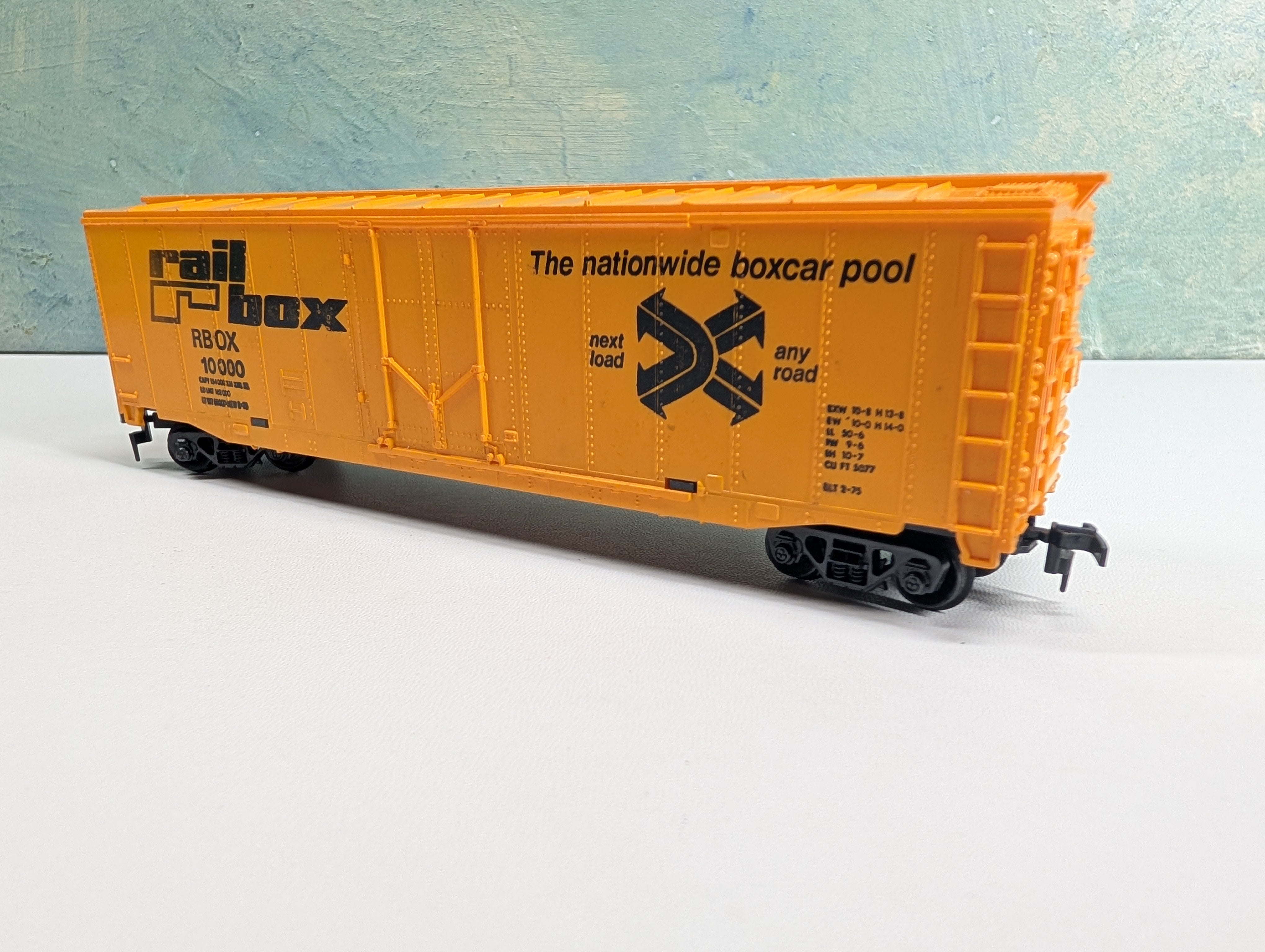USED Tyco HO Scale 50' PD Box Car Railbox RBOX #10000