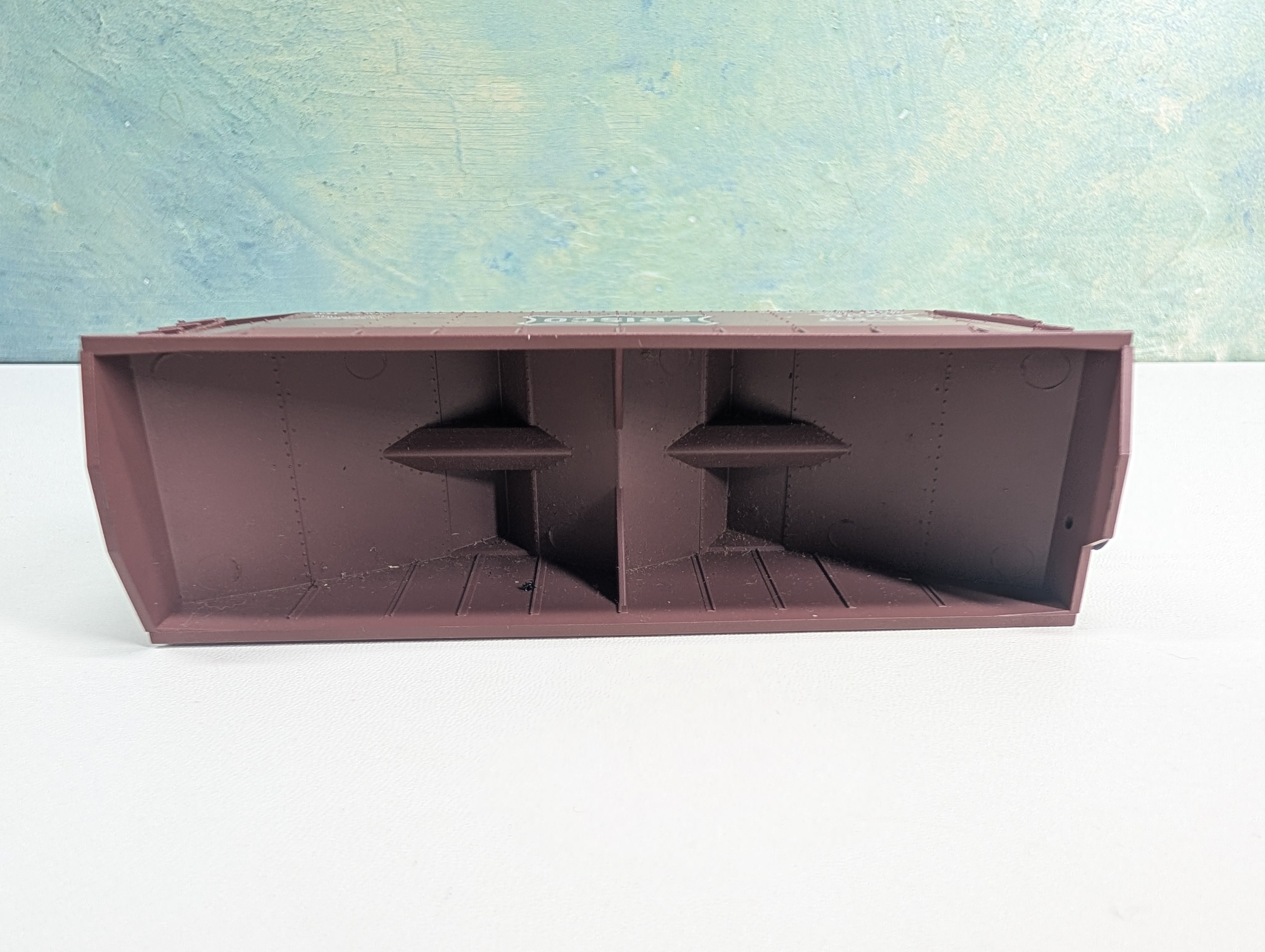 USED Athearn HO Scale 34' Offset 2 Bay Hopper Frisco SL-SF #91736