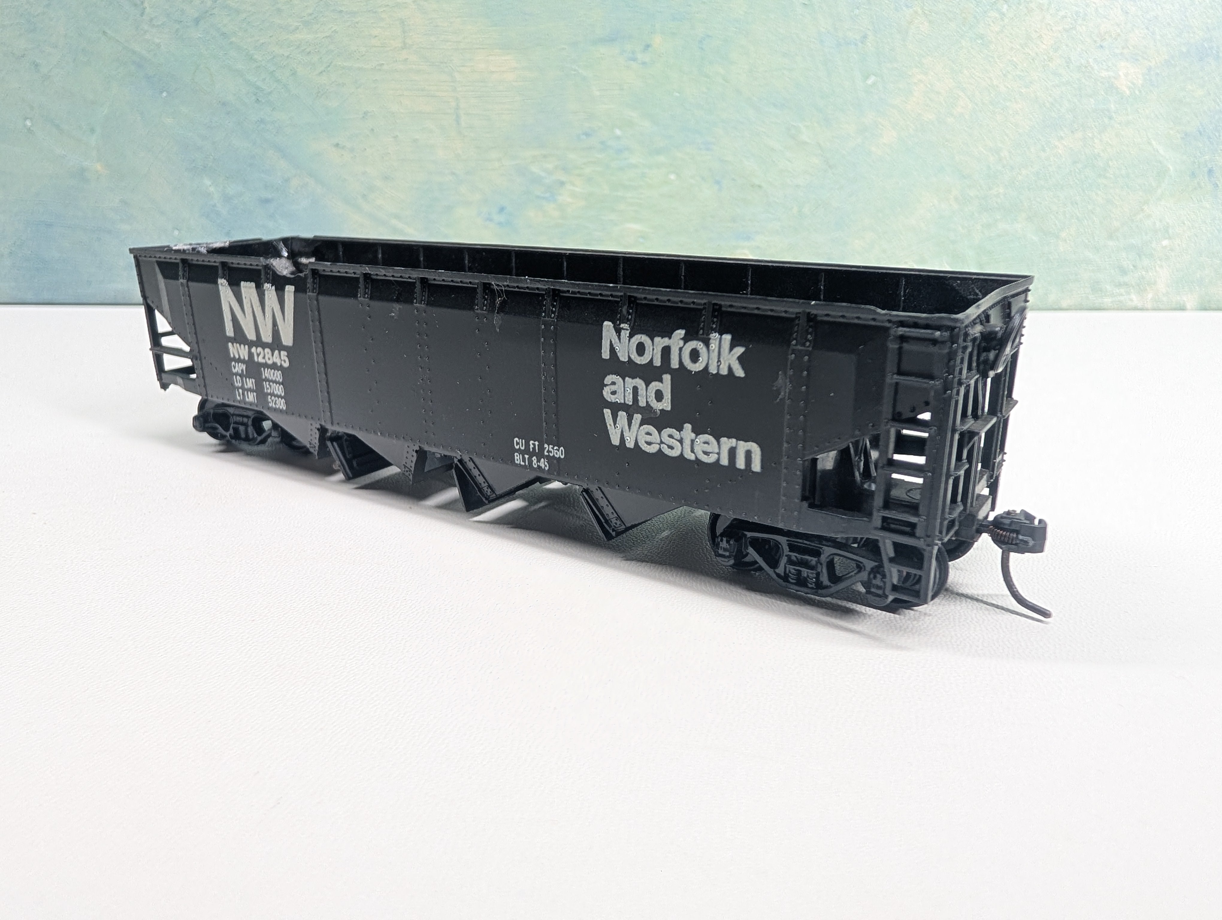 USED Athearn HO Scale Operating Quad Hopper Norfolk & Western NW #12845