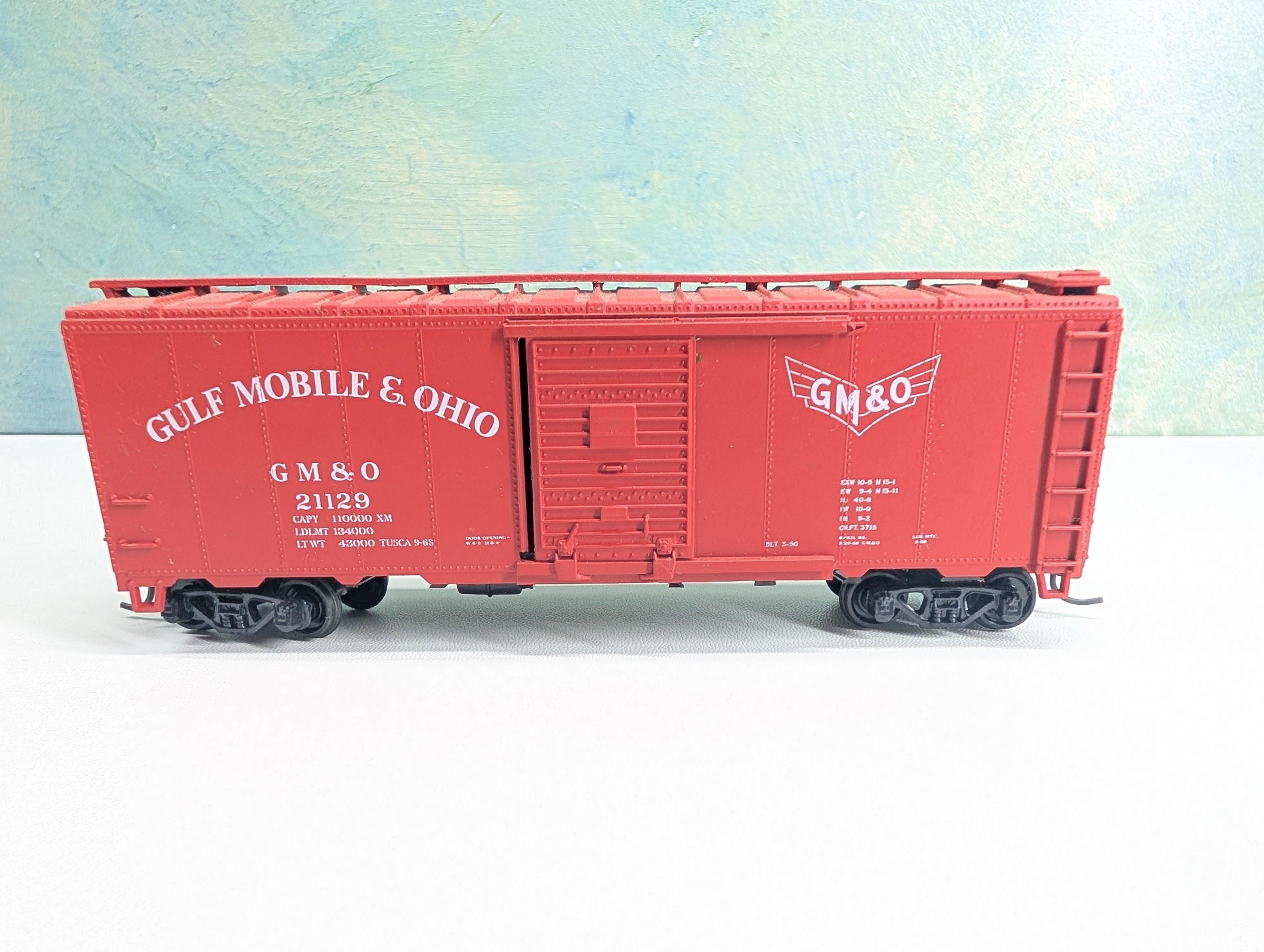 USED Athearn HO Scale 40' Box Car Gulf Mobile & Ohio GM&O #21129