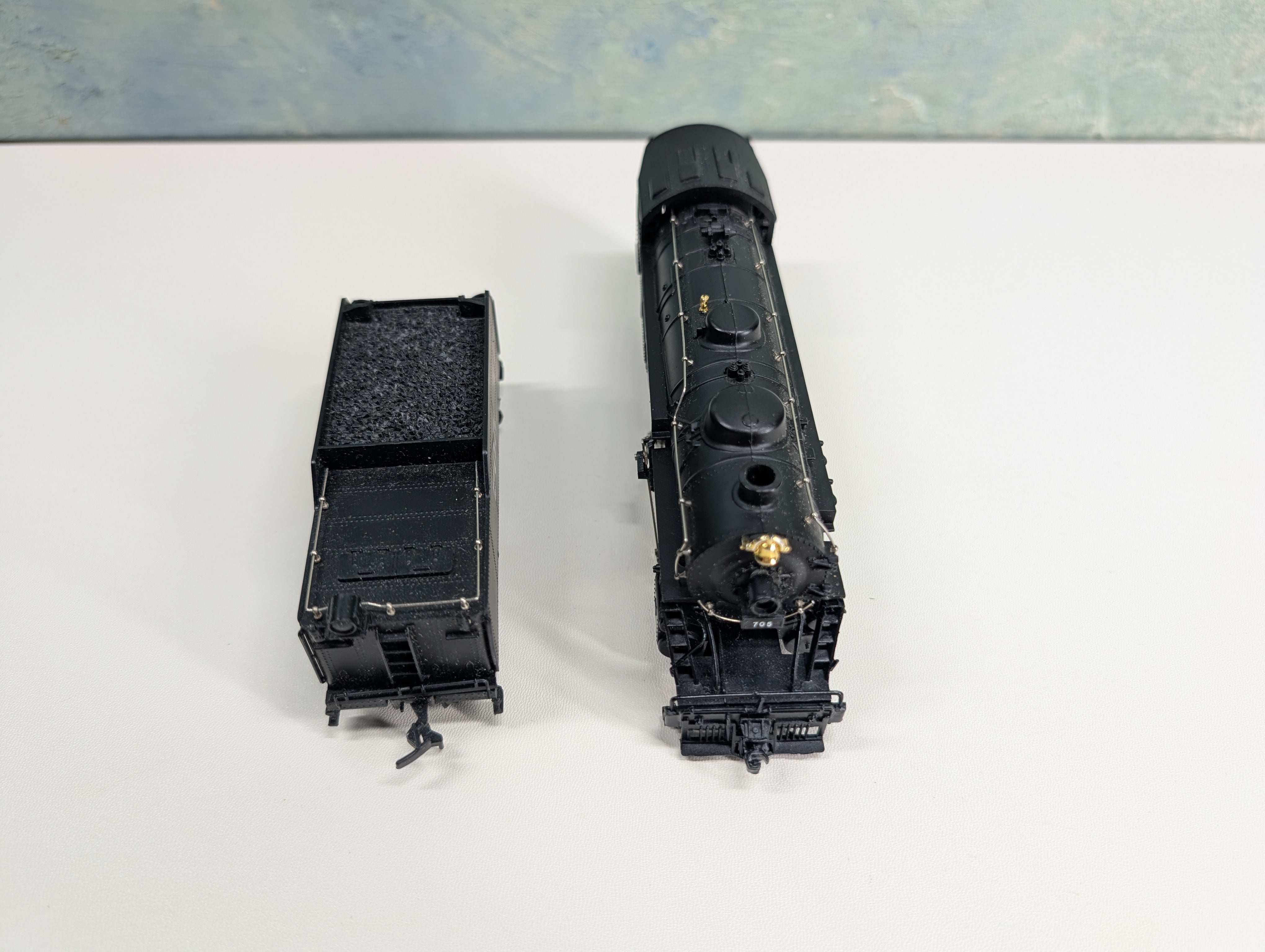 USED Bachmann HO Scale Consolidation 2-8-0 Steam Locomotive Santa Fe ATSF #705 Parts/Repairs DC