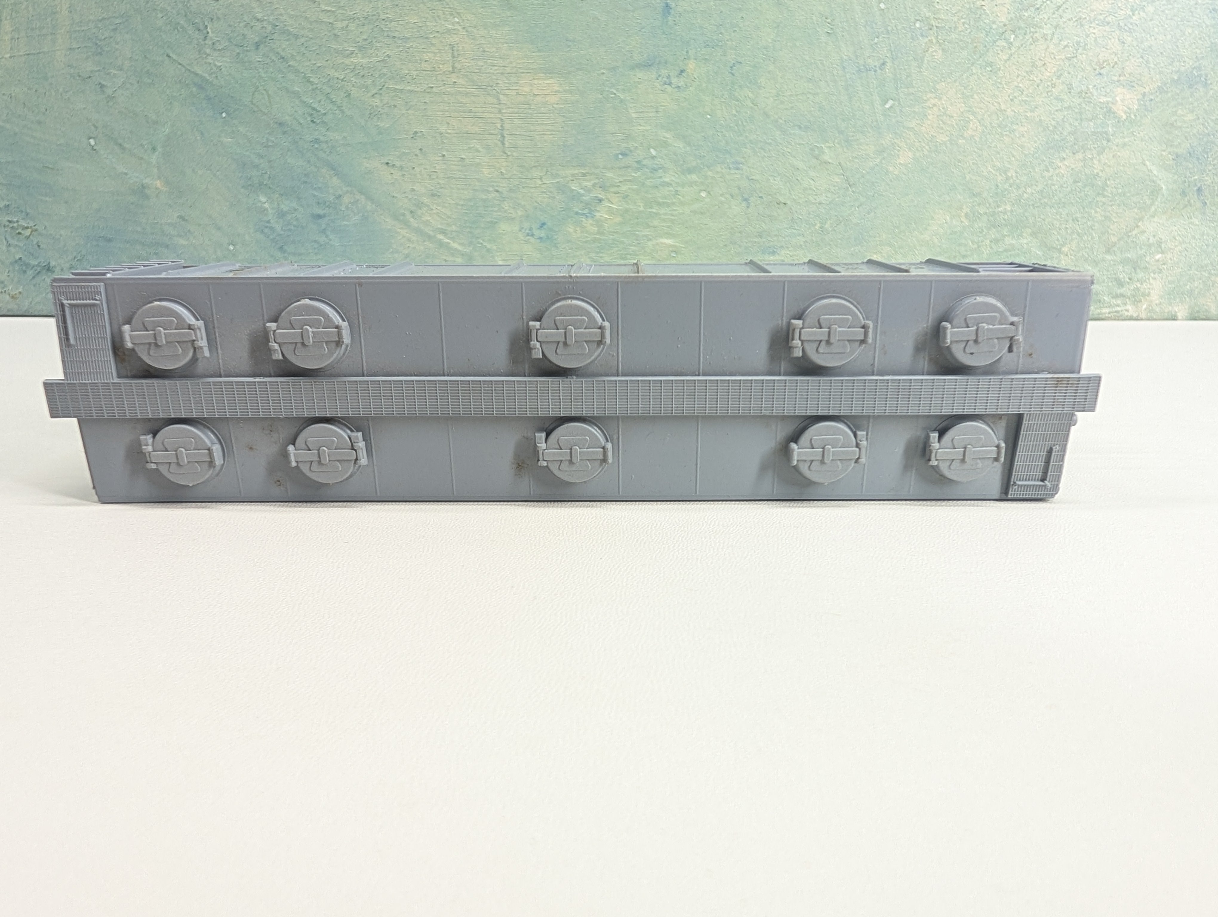 USED HO Scale 3 Bay Covered Hopper Cotton Belt SSW #77907