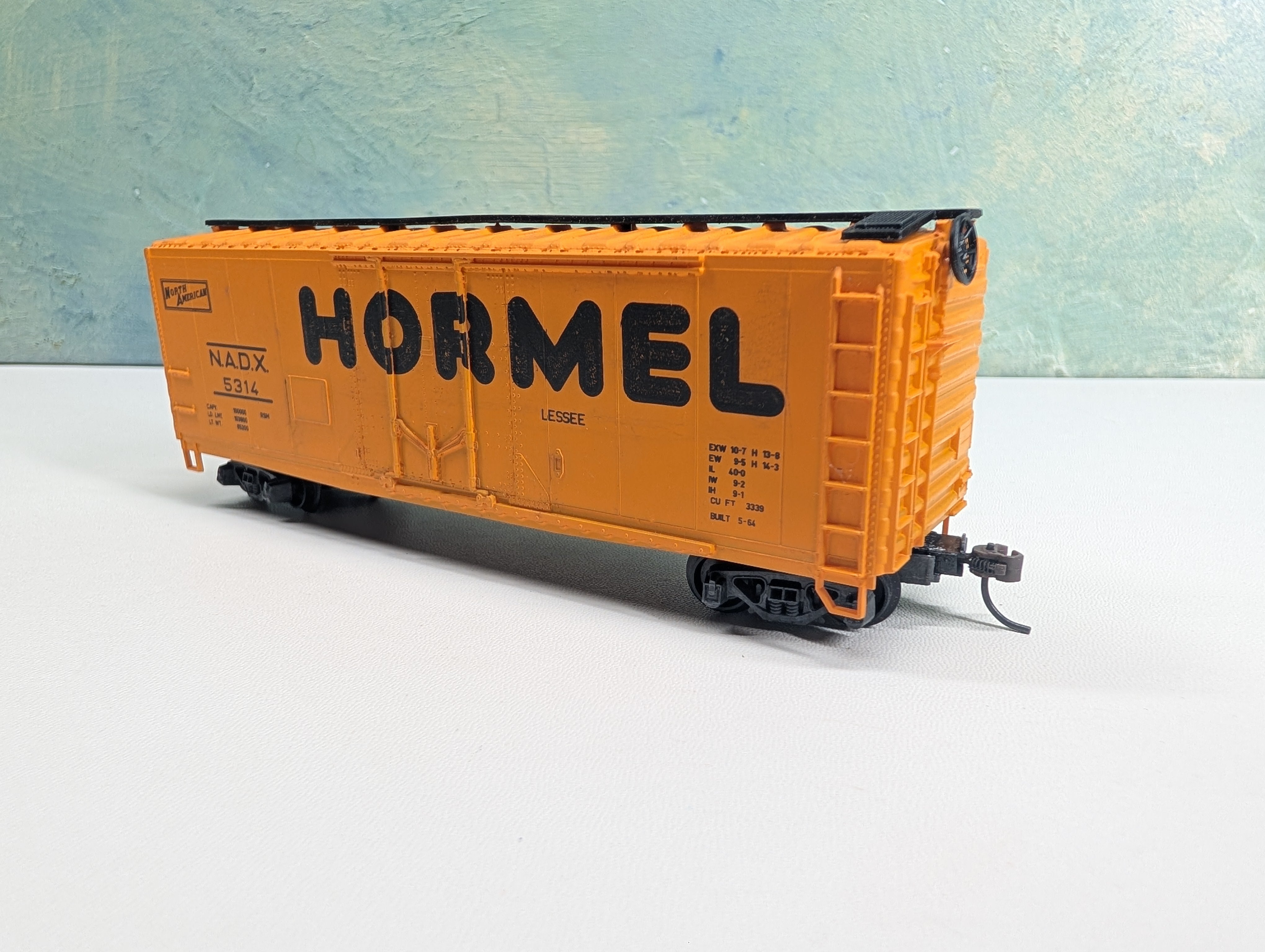 USED AHM HO Scale 40' Box Car Hormel NADX #5314