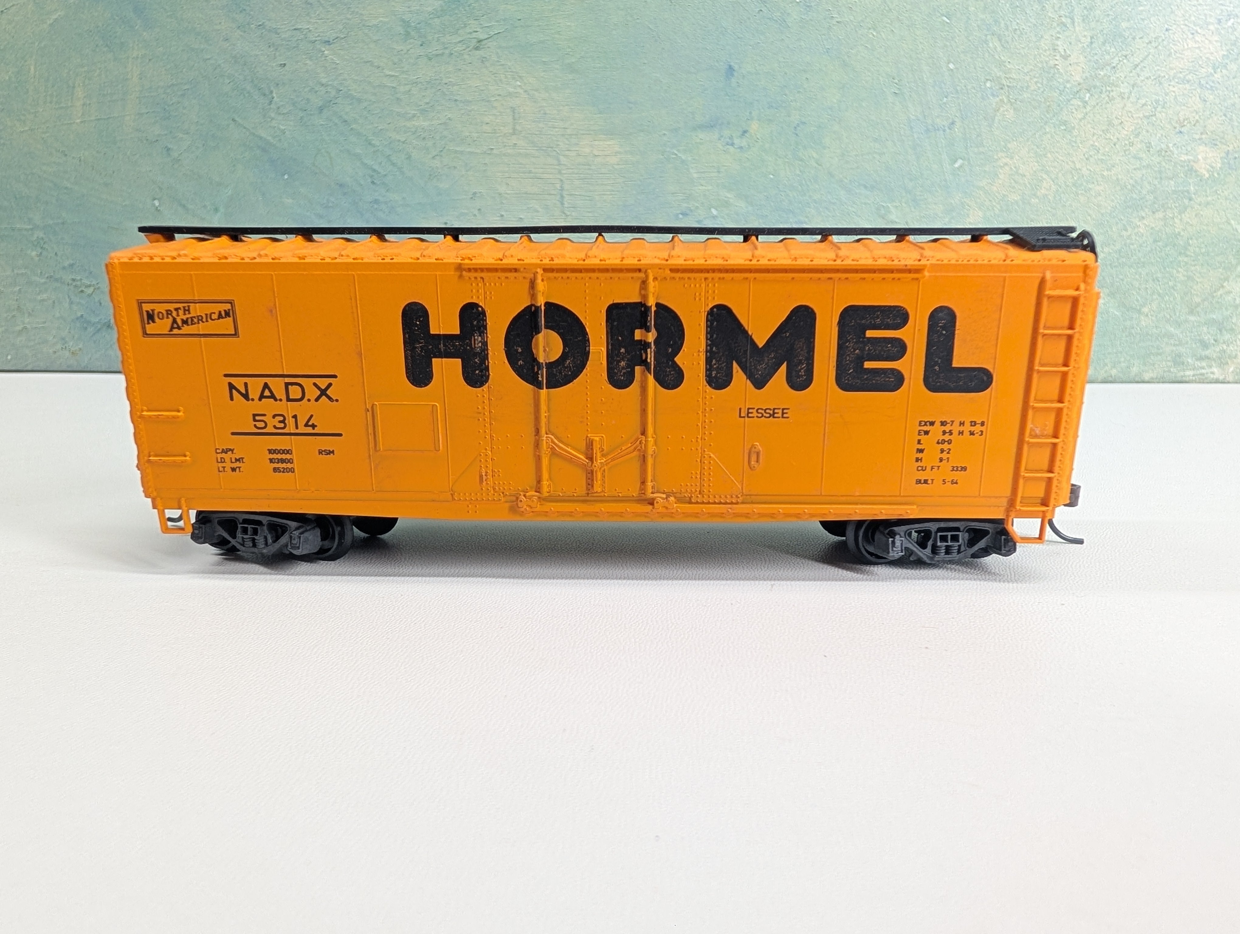 USED AHM HO Scale 40' Box Car Hormel NADX #5314