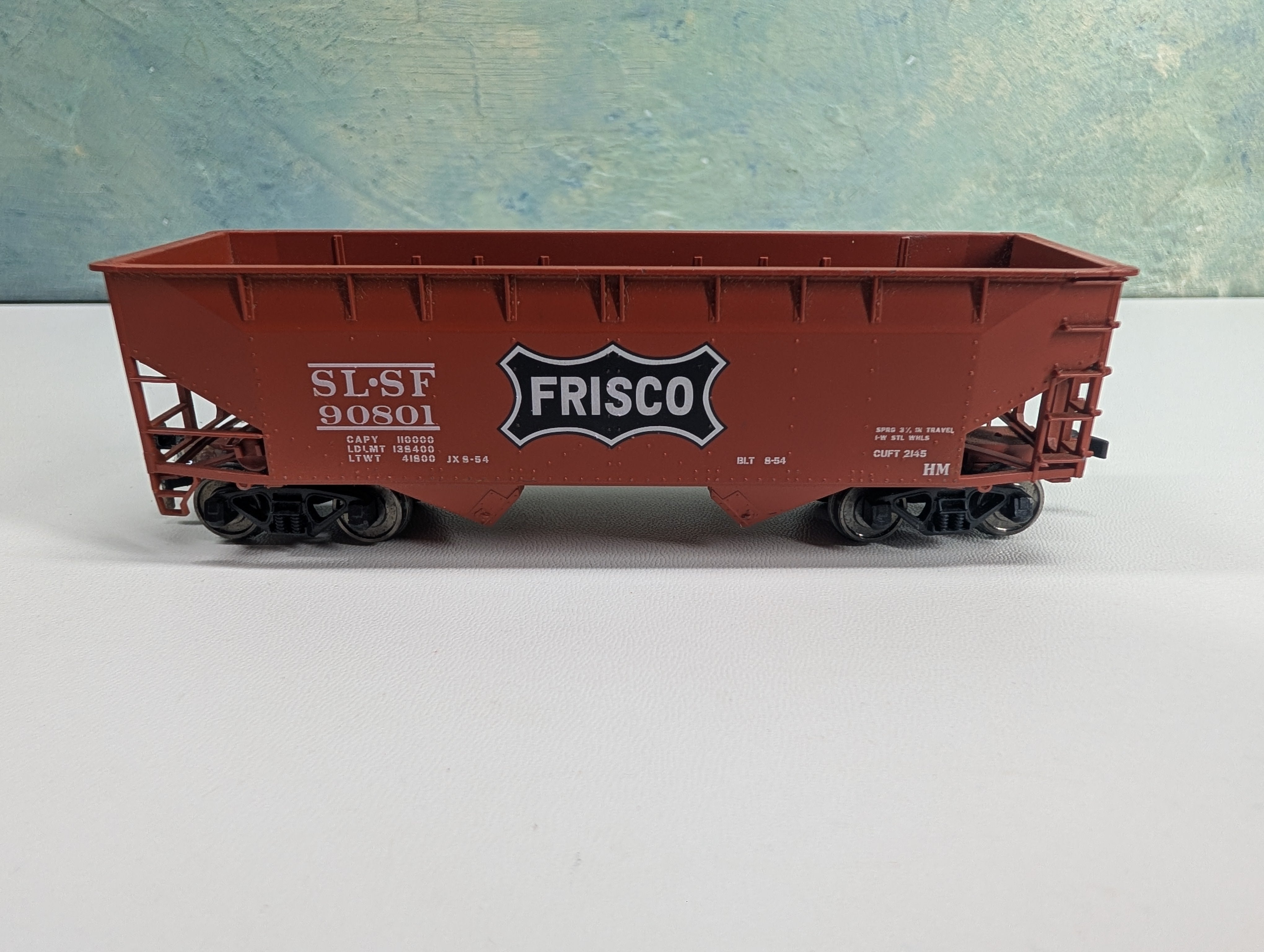 USED Atlas HO Scale 2 Bay Offset Side Hopper Frisco SL-SF #90801 Metal Wheels