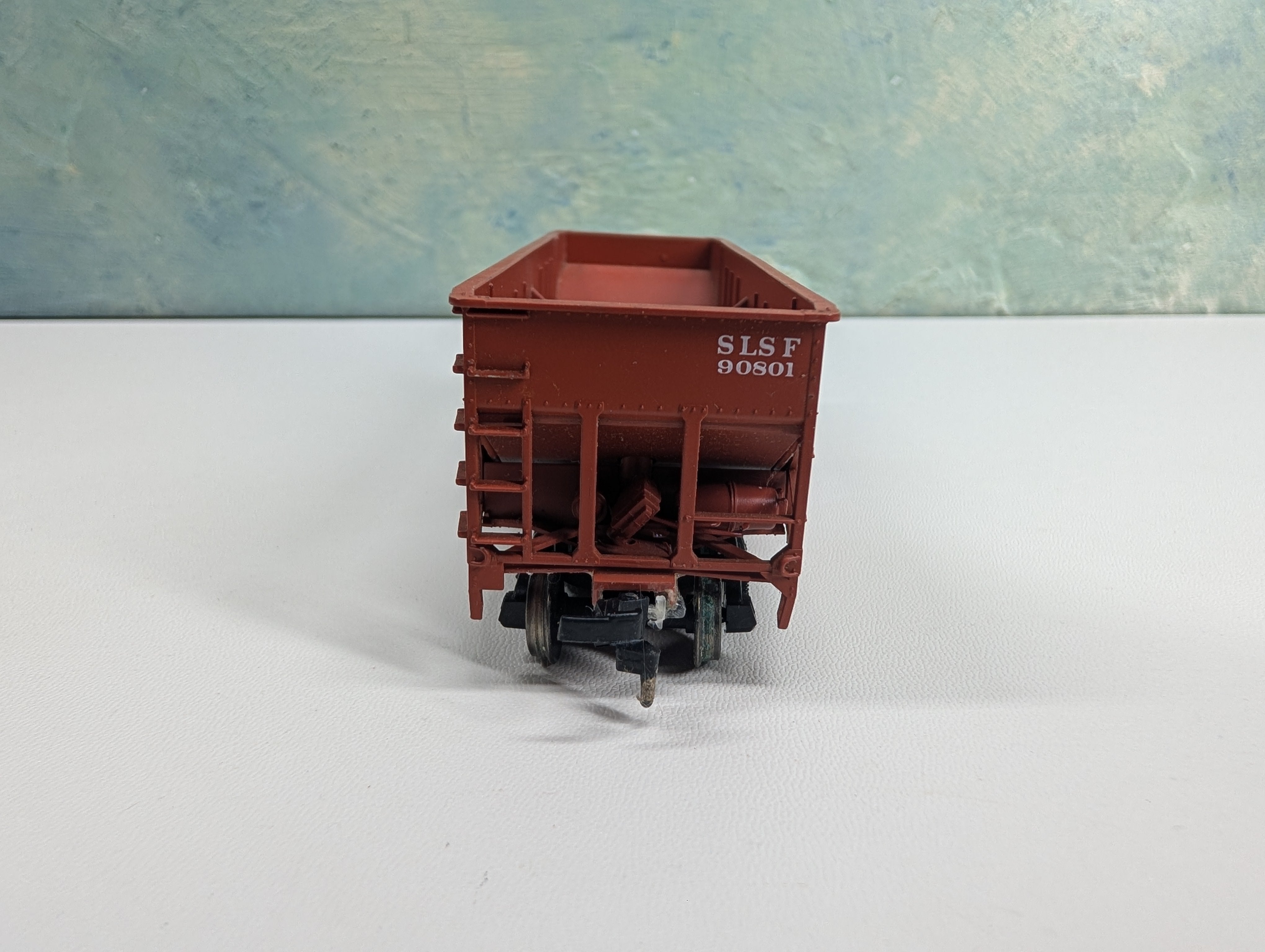 USED Atlas HO Scale 2 Bay Offset Side Hopper Frisco SL-SF #90801 Metal Wheels