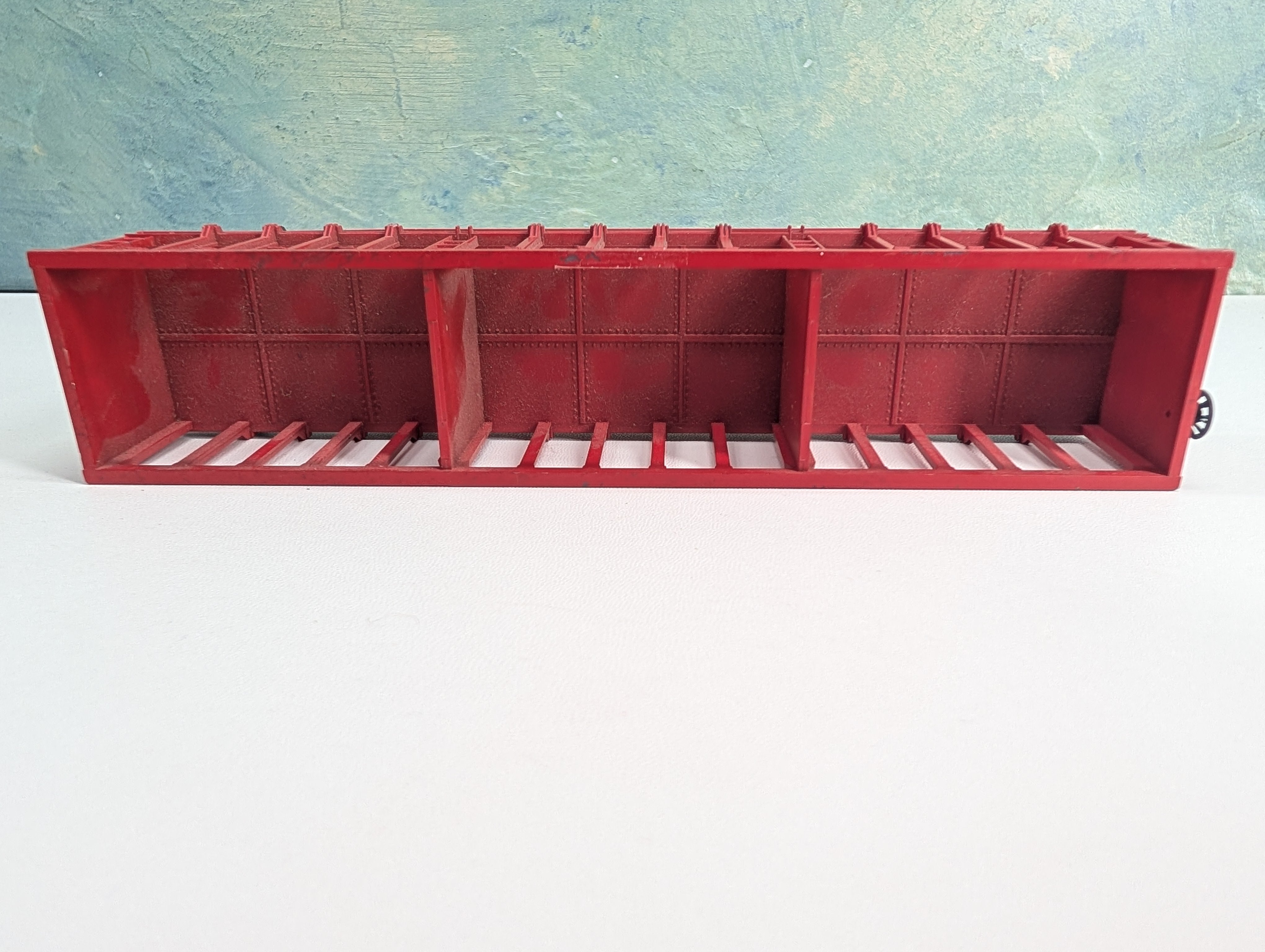 USED ROCO HO Scale 50' Pulpwood Rack Flat Car MKT #13224