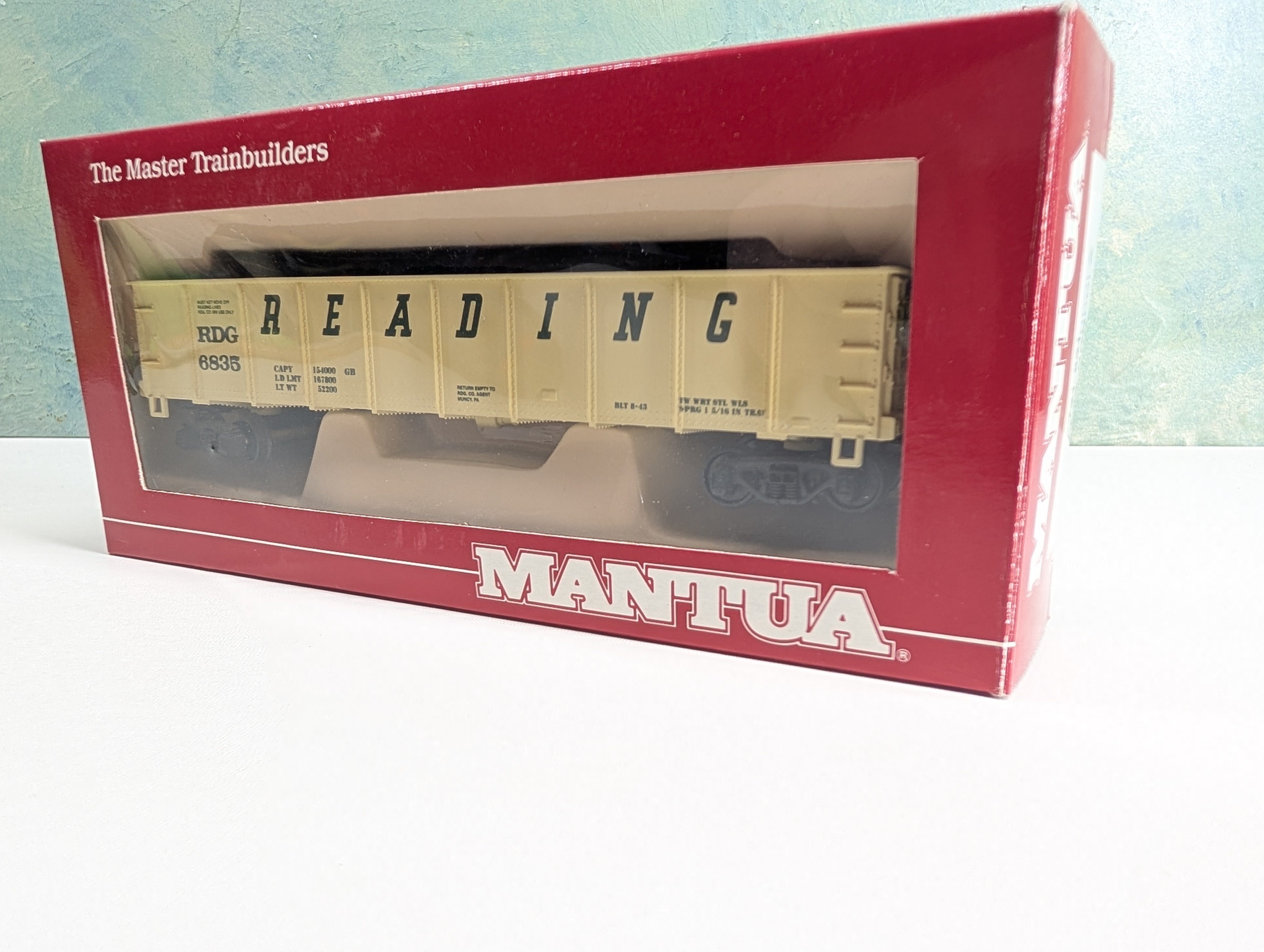 USED Mantua 731-521 HO Scale Heavy 43' Gondola Reading RDG #6835 w/ Load