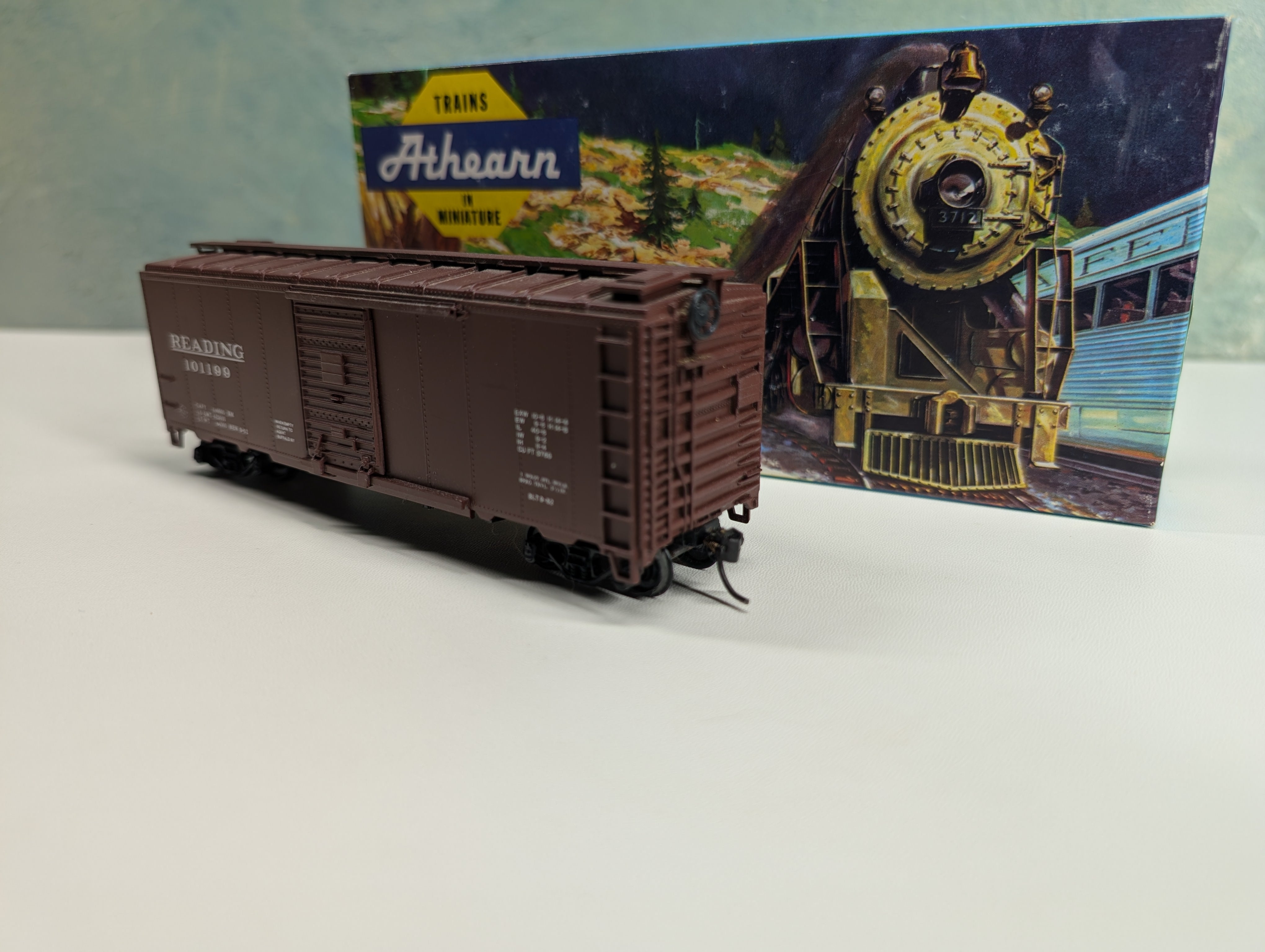 USED Athearn 1461 HO Scale 40' Box Car Reading RDG #101199 Bev-Bel