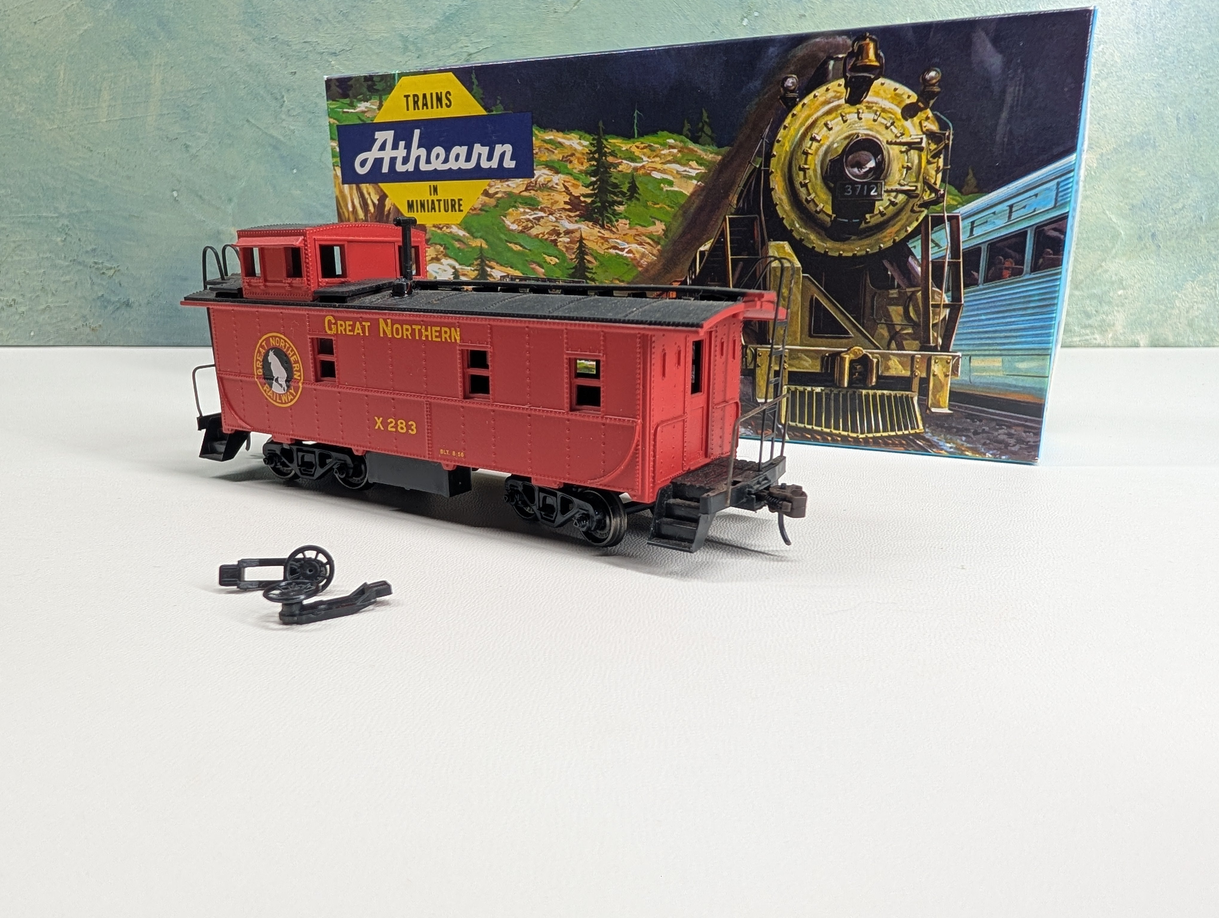 USED Athearn 1260 HO Scale Caboose Great Northern GN #X283 Metal Wheels
