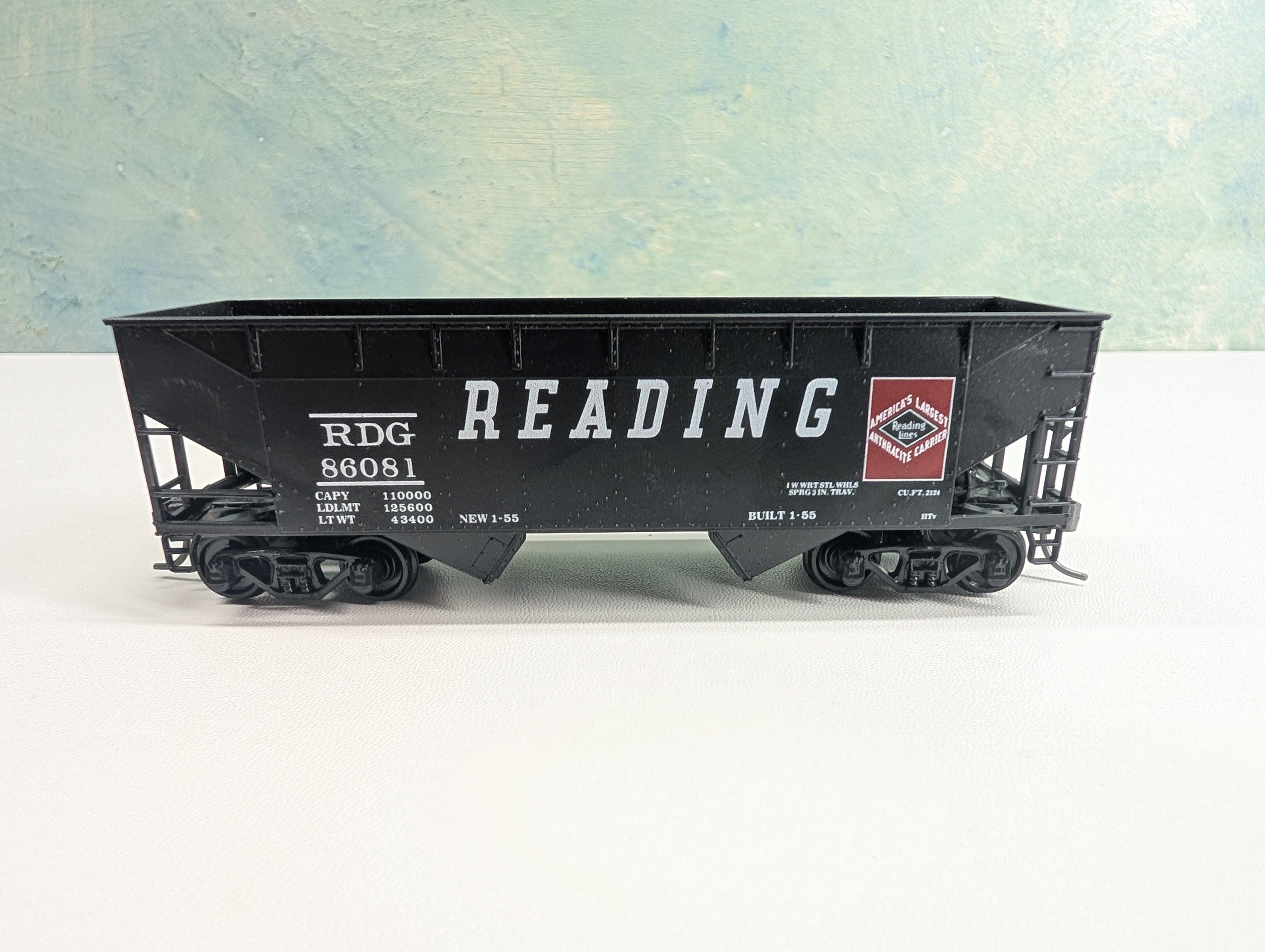 USED Athearn HO Scale 2 Bay Hopper Reading RDG #86081