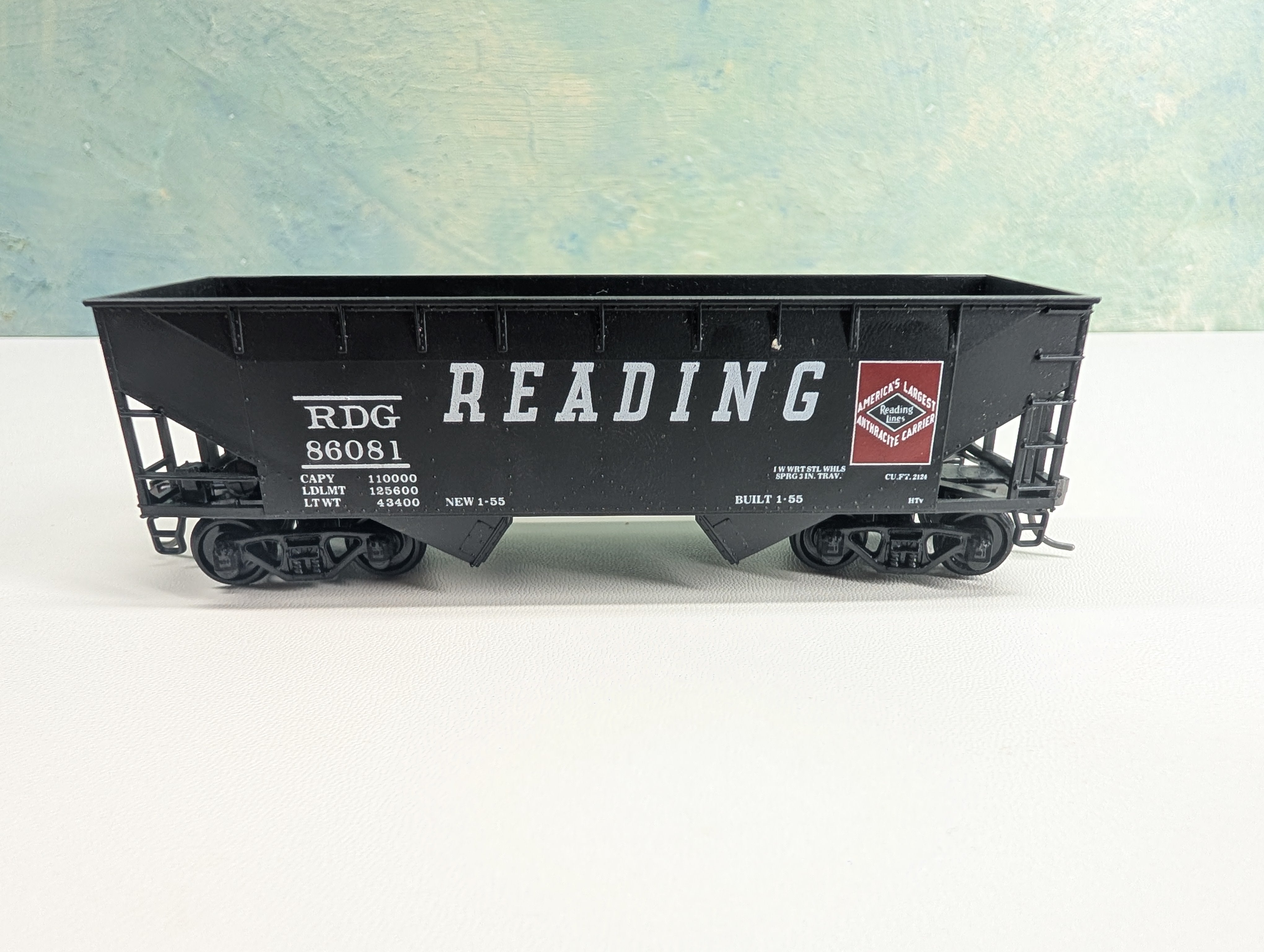 USED Athearn HO Scale 2 Bay Hopper Reading RDG #86081