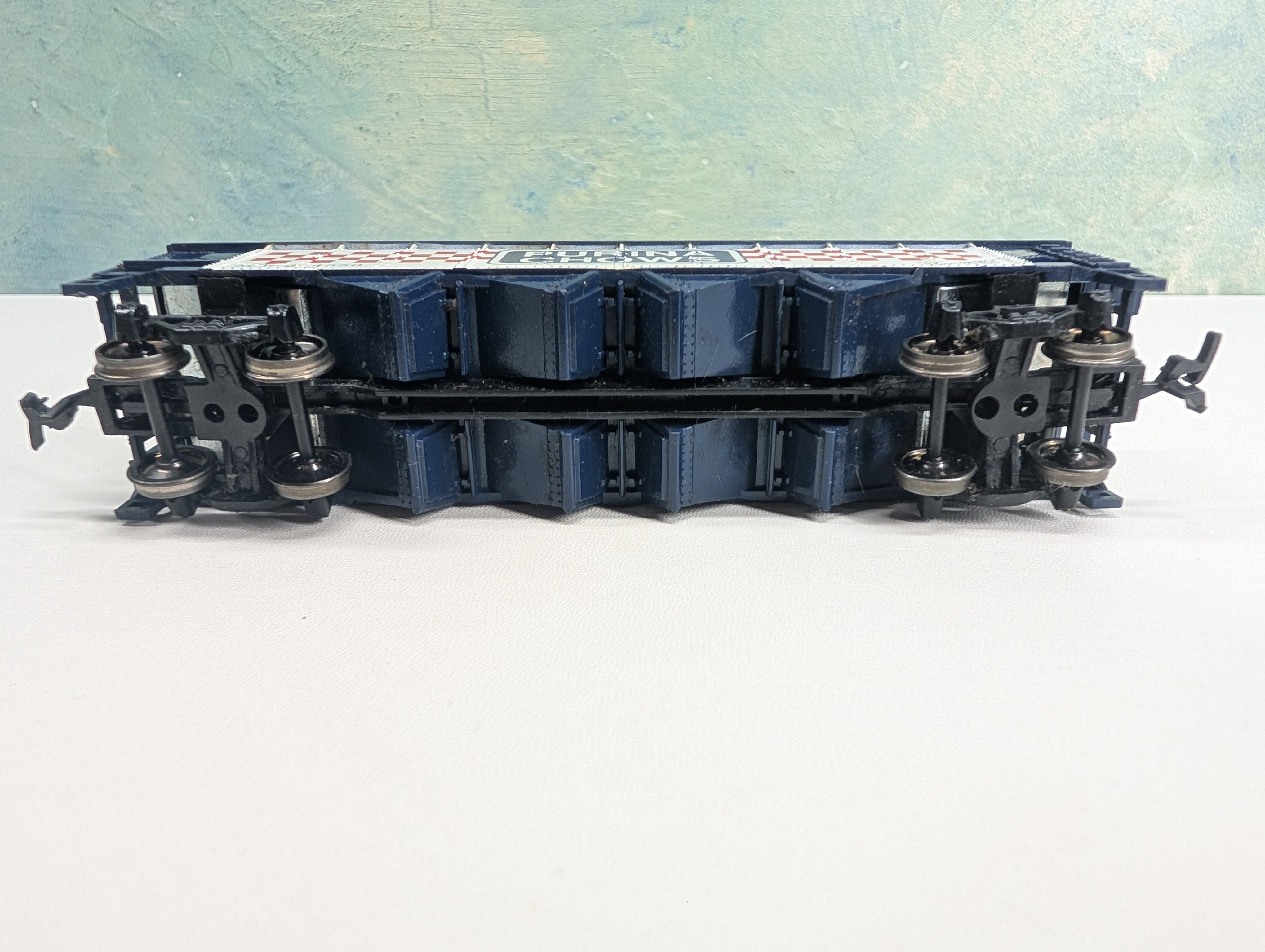 USED Tyco HO Scale Quad Hopper Purina Chows MRS #4550 Metal Wheels