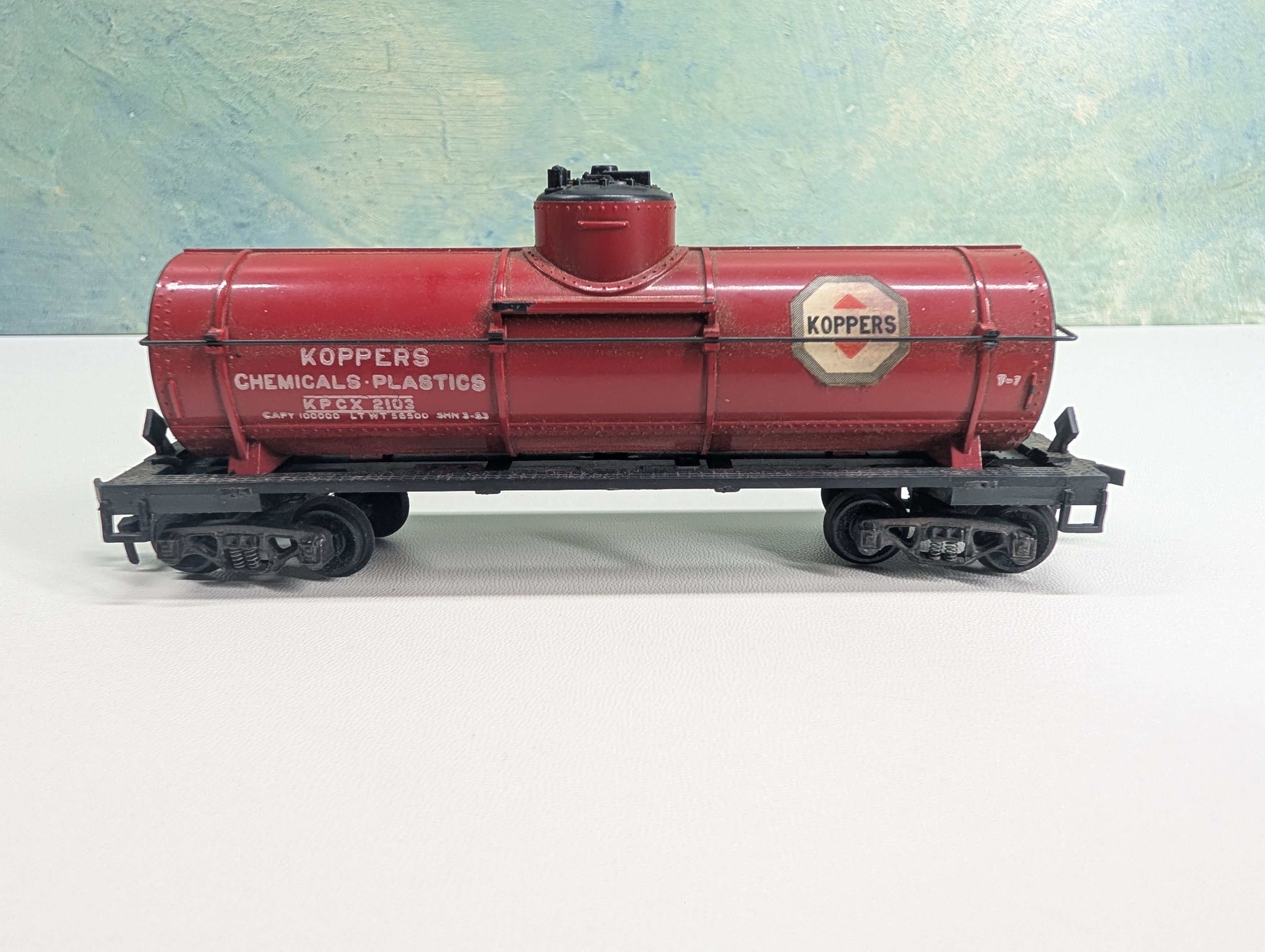 USED Varney HO Scale Single Dome Tank Car Koppers KPCX #2103