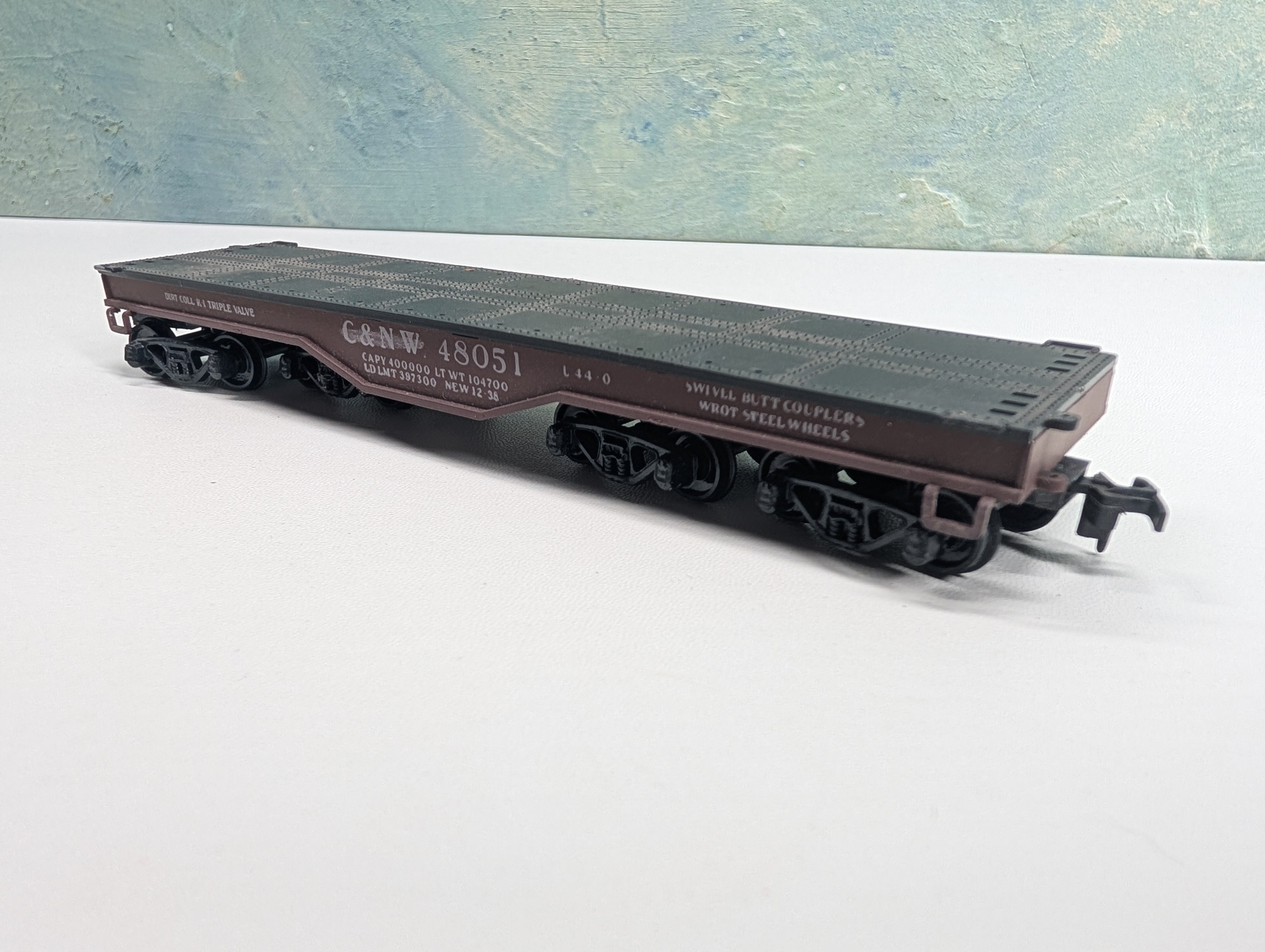 USED Athearn HO Scale Heavy Duty Flat Car Chicago & North Western C&NW #48051
