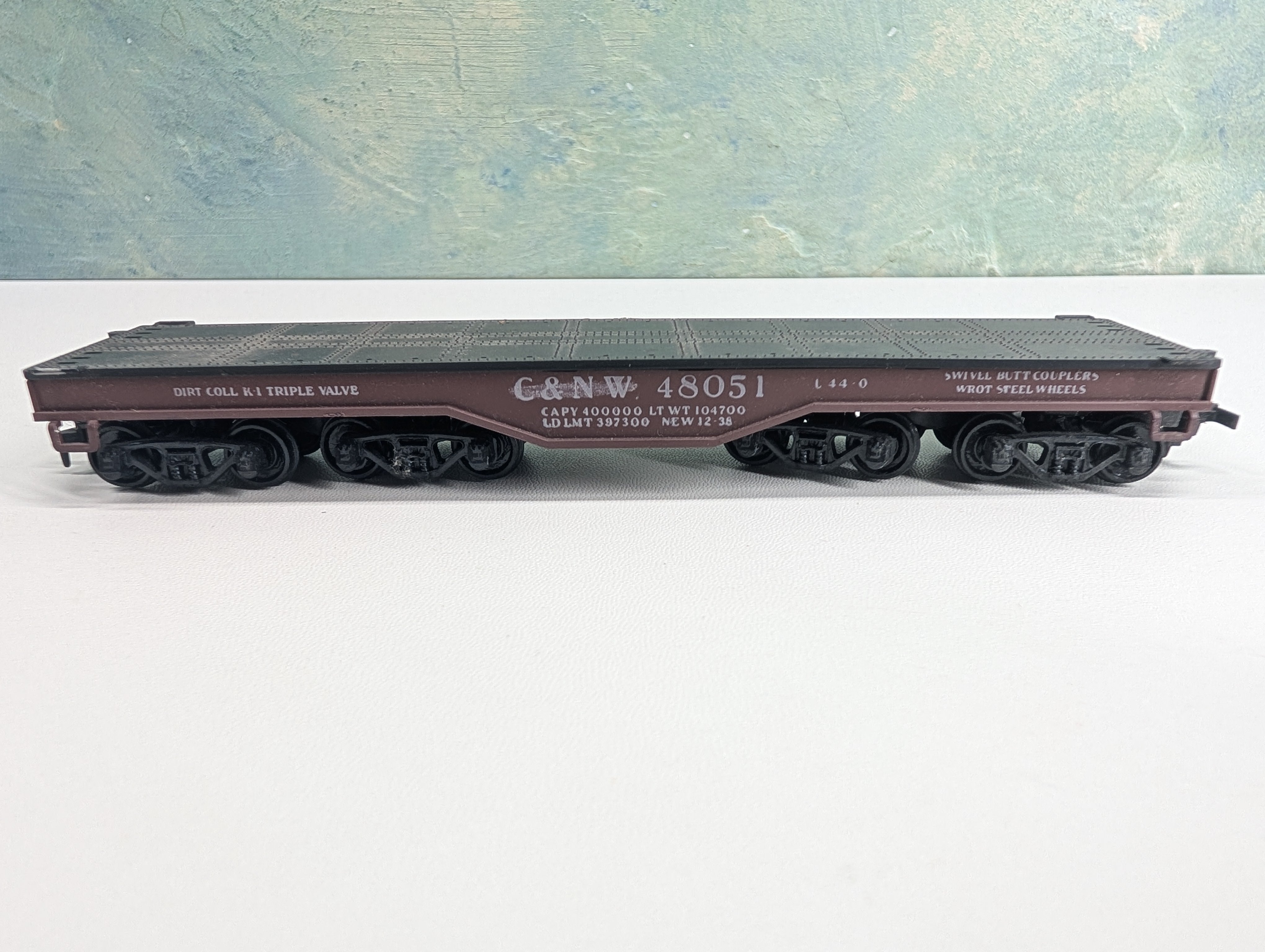 USED Athearn HO Scale Heavy Duty Flat Car Chicago & North Western C&NW #48051