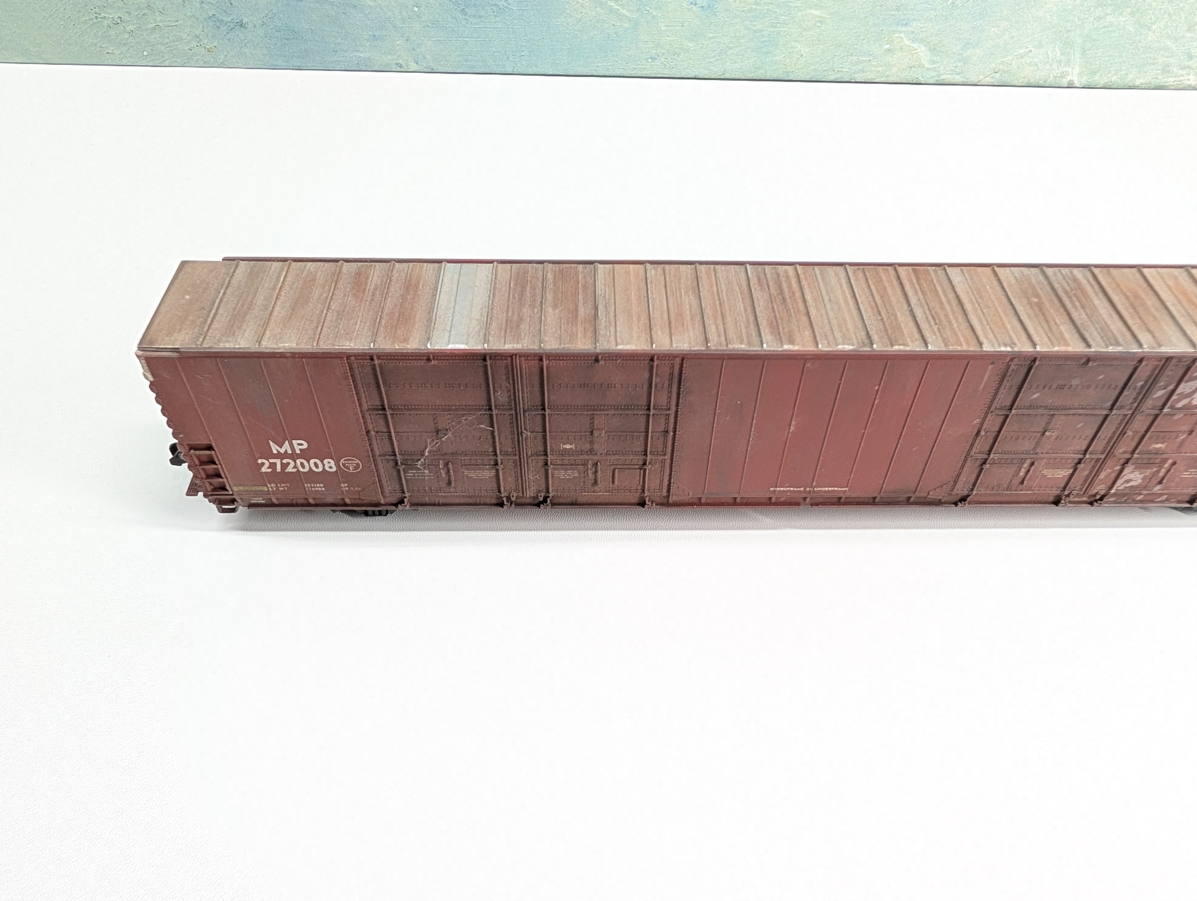 USED Walthers HO Scale 86' HI-Cube Box Car Missouri Pacific MP #272008 Weathered, Metal Wheels