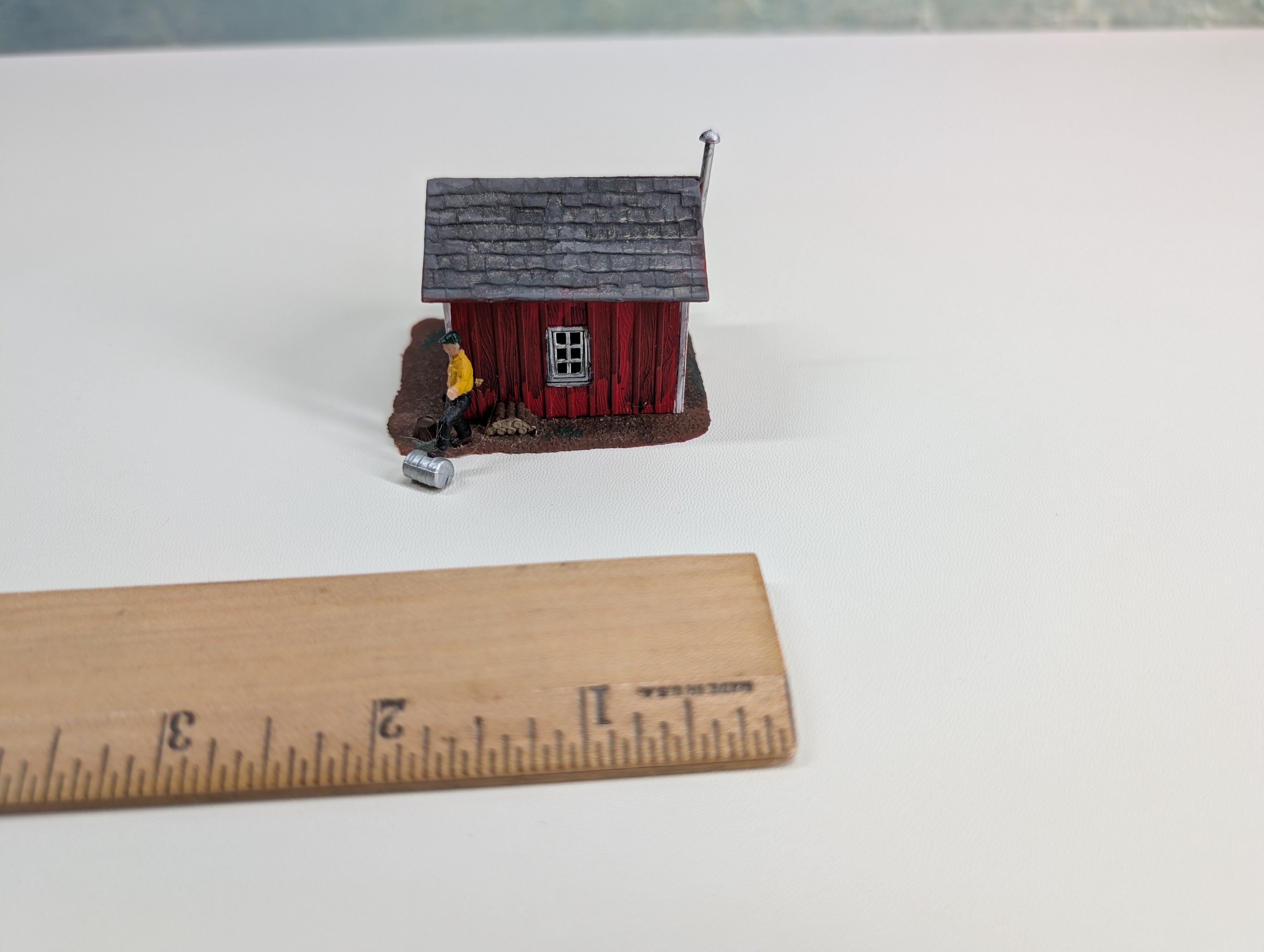 USED HO Scale Red Trackside Shed