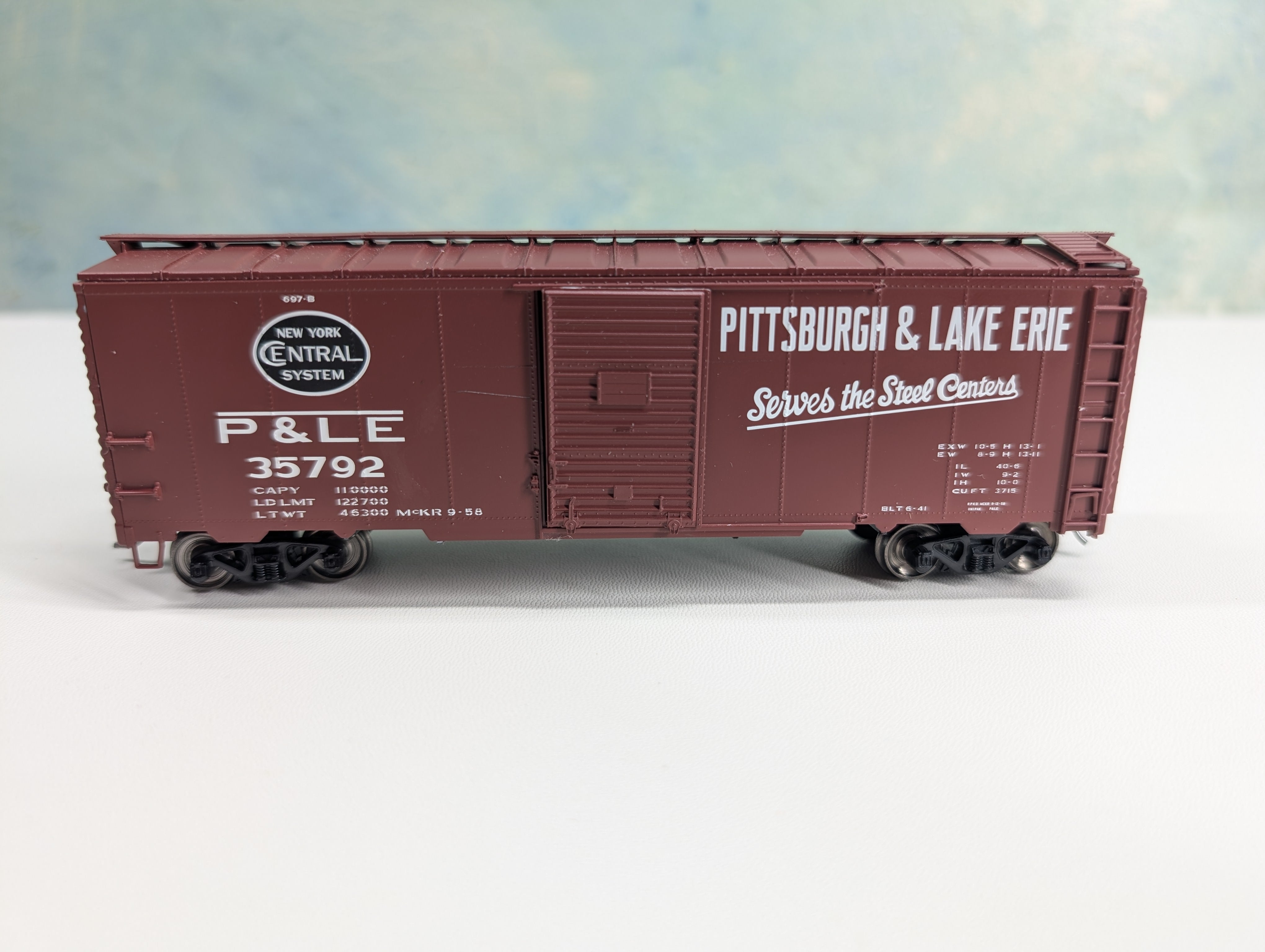 USED Atlas Trainman 20006251 HO Scale 1937 AAR 40' Box Car Pittsburgh & Lake Erie P&LE #35792 Metal Wheels