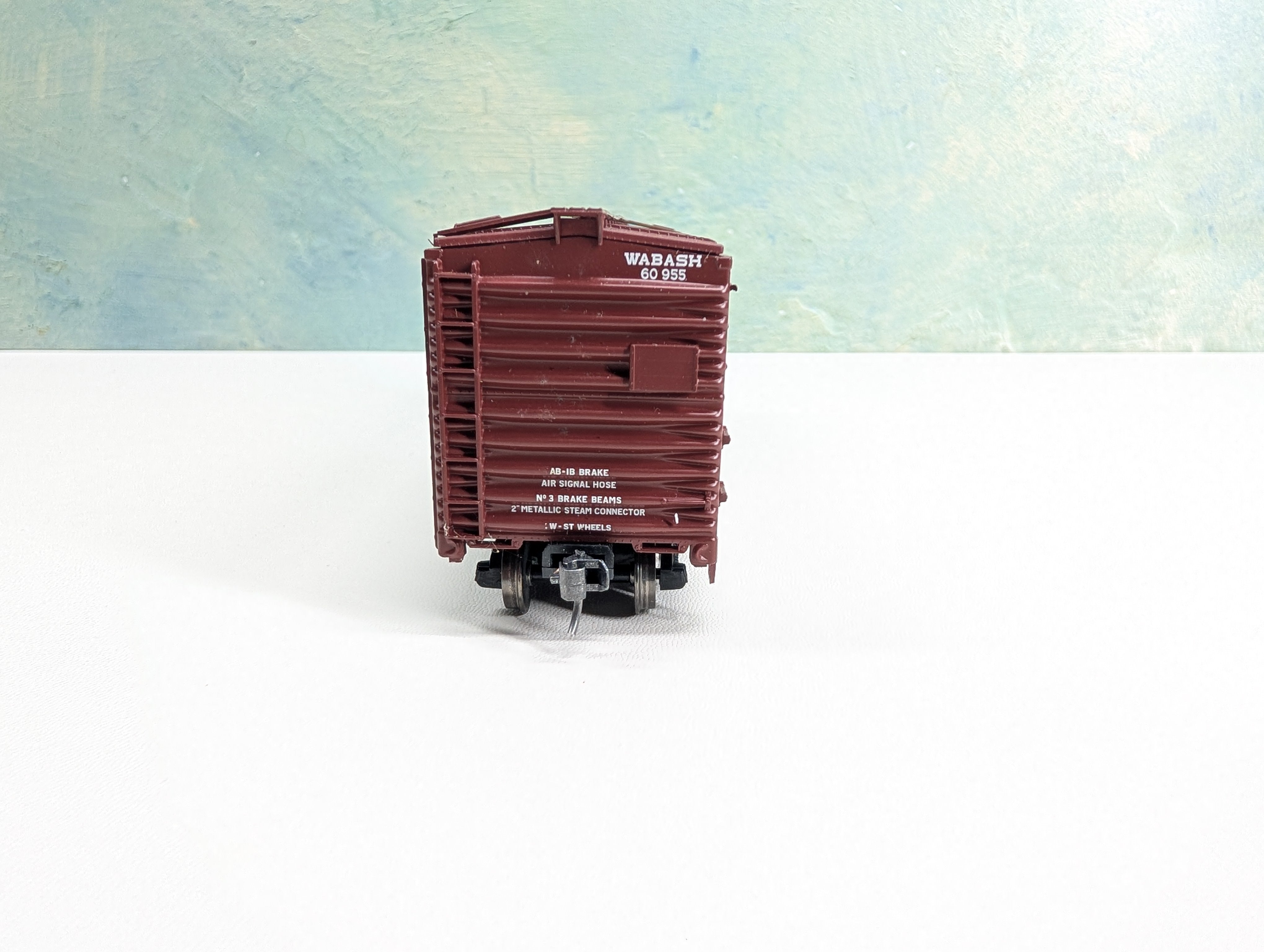 USED Atlas Trainman 20006260 HO Scale 1937 AAR 40' Box Car Wabash WAB #60955 Metal Wheels