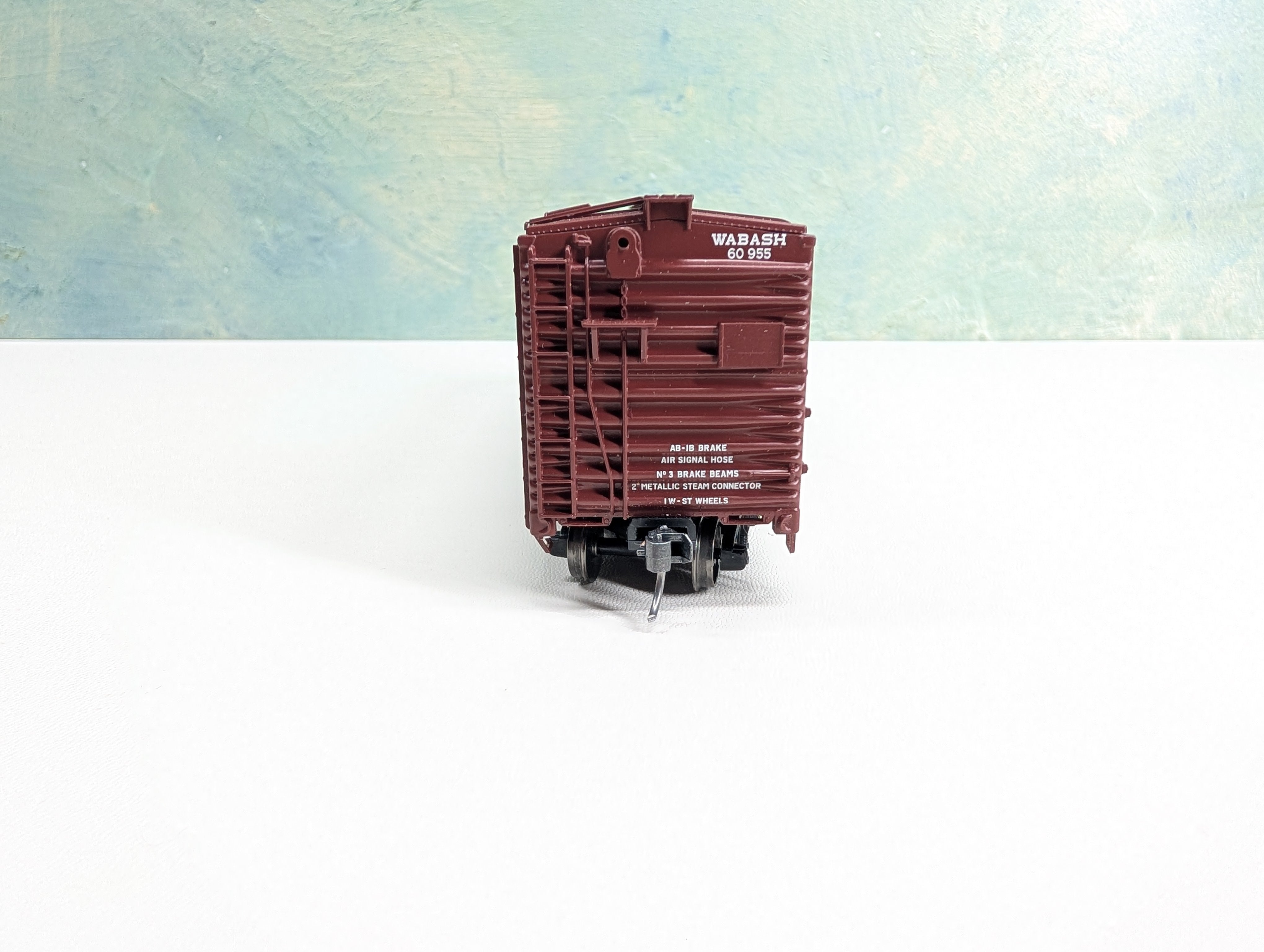 USED Atlas Trainman 20006260 HO Scale 1937 AAR 40' Box Car Wabash WAB #60955 Metal Wheels