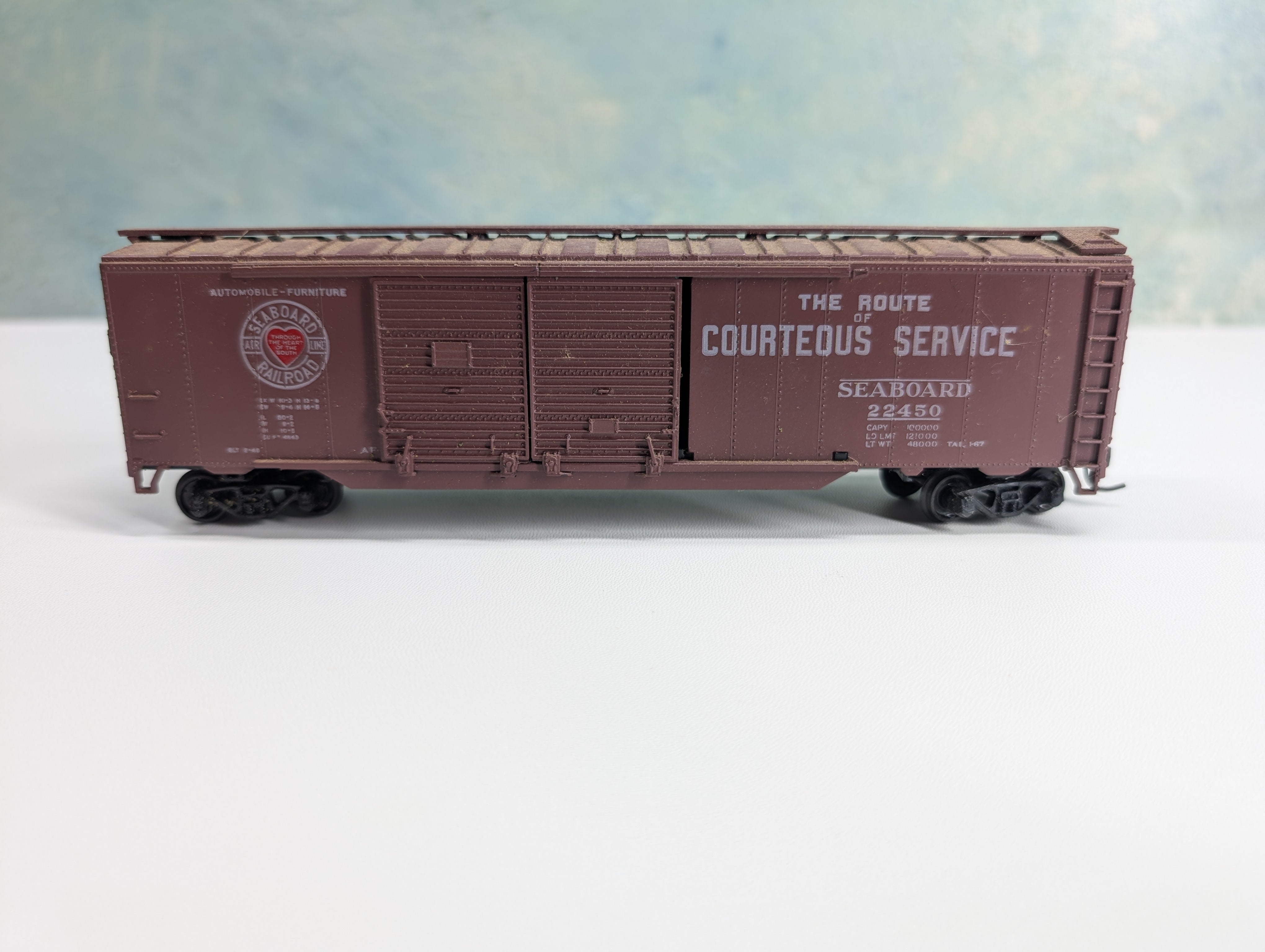 USED Athearn 1305 HO Scale 50' DD Box Car Seaboard Coast Line SCL #22450
