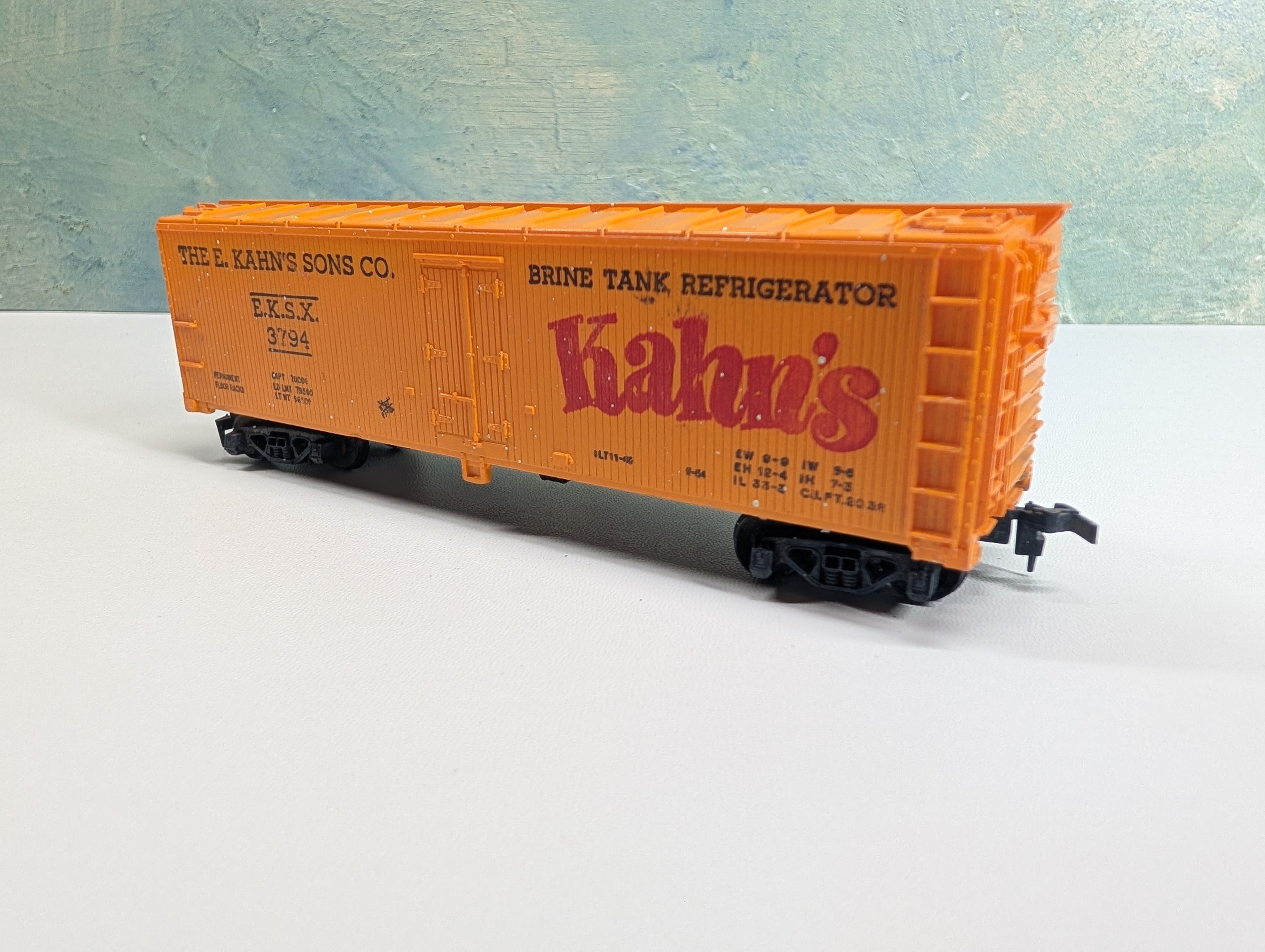 USED Mantua HO Scale 41' Wooden Reefer Box Car Kahn's EKSX #3794