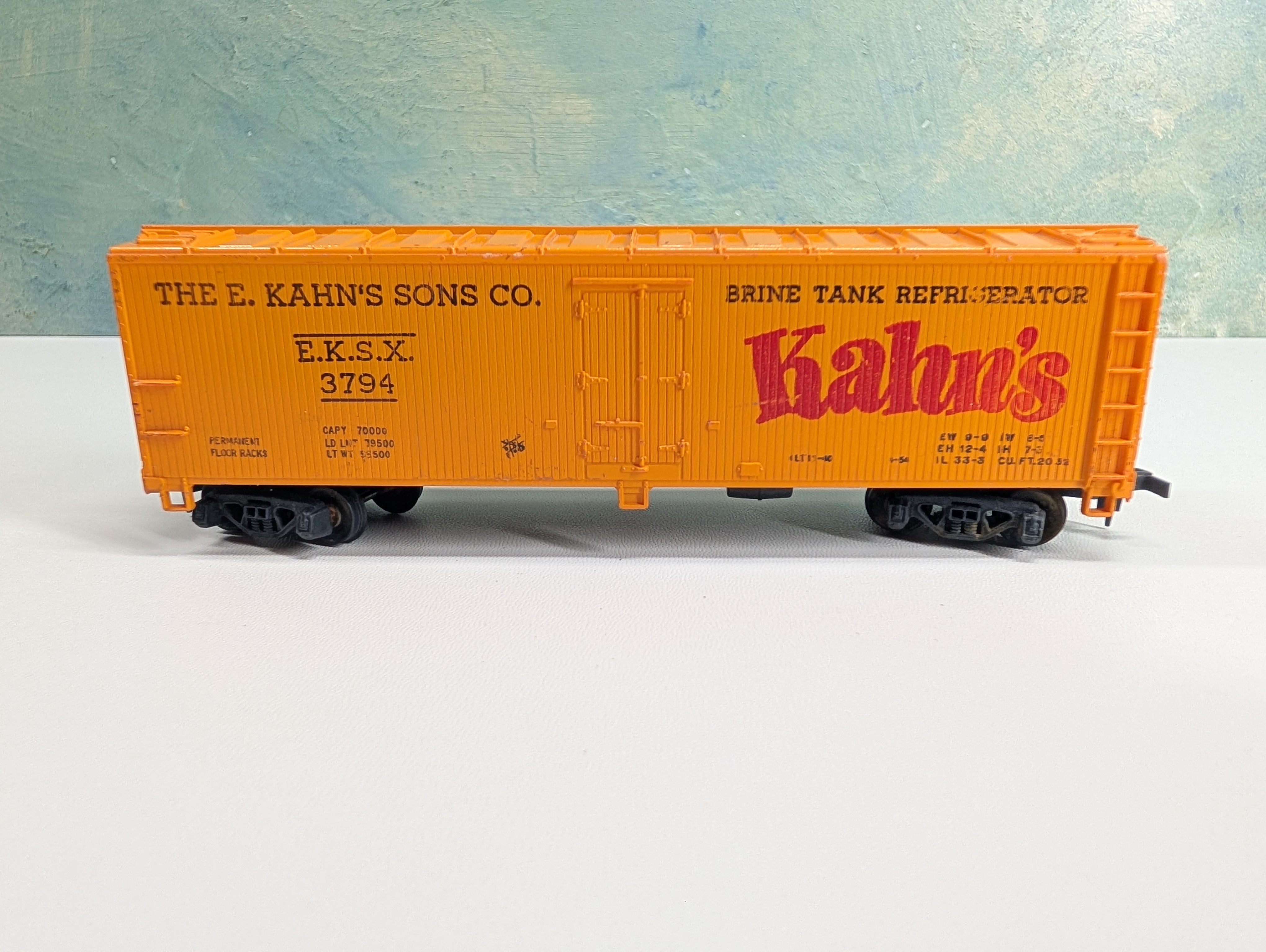 USED Mantua HO Scale 41' Wooden Reefer Box Car Kahn's EKSX #3794
