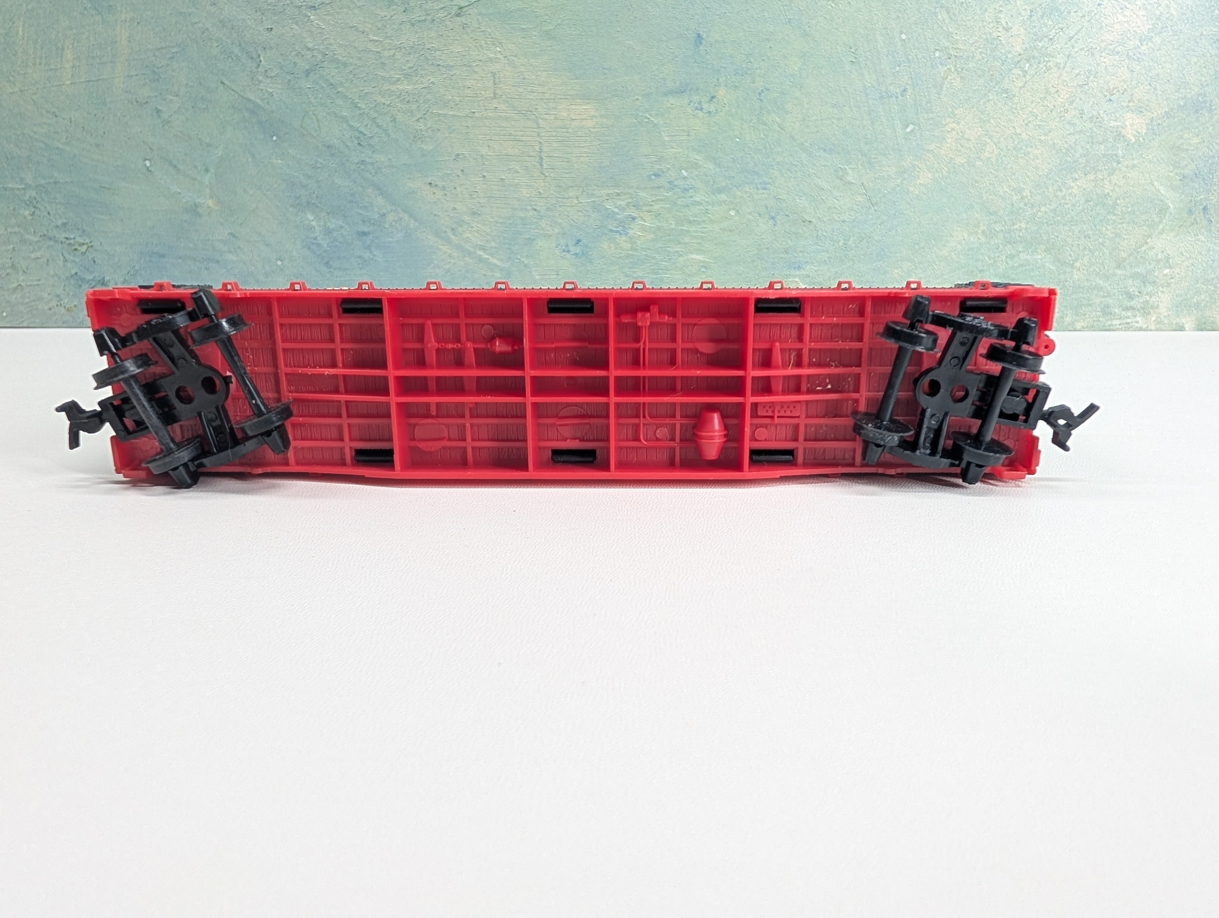 USED Tyco HO Scale 50' Bulkhead Flat Car w/ Pulpwood with Brake Wheel! Southern #4365