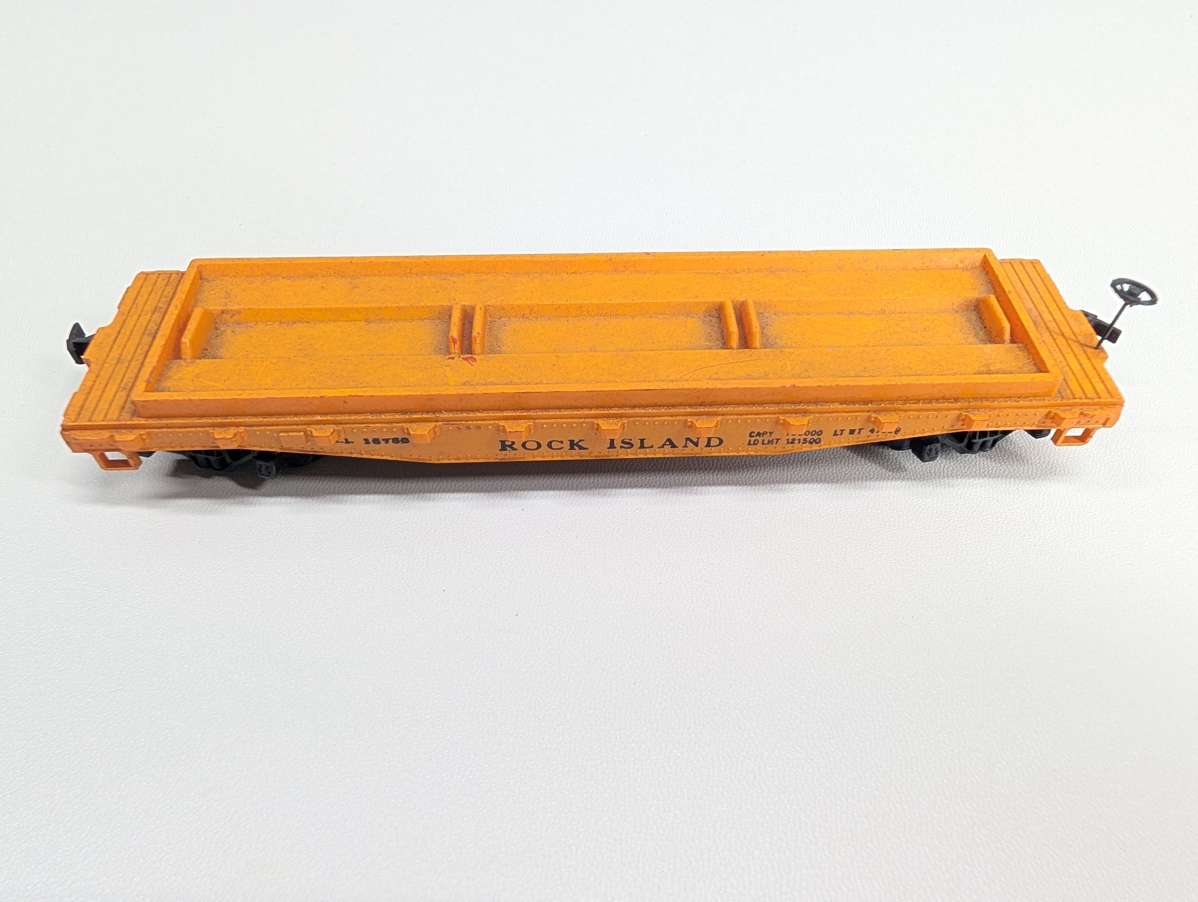 USED Mantua HO Scale 40' Flat Car w/ Brake Wheel! Rock Island #16788