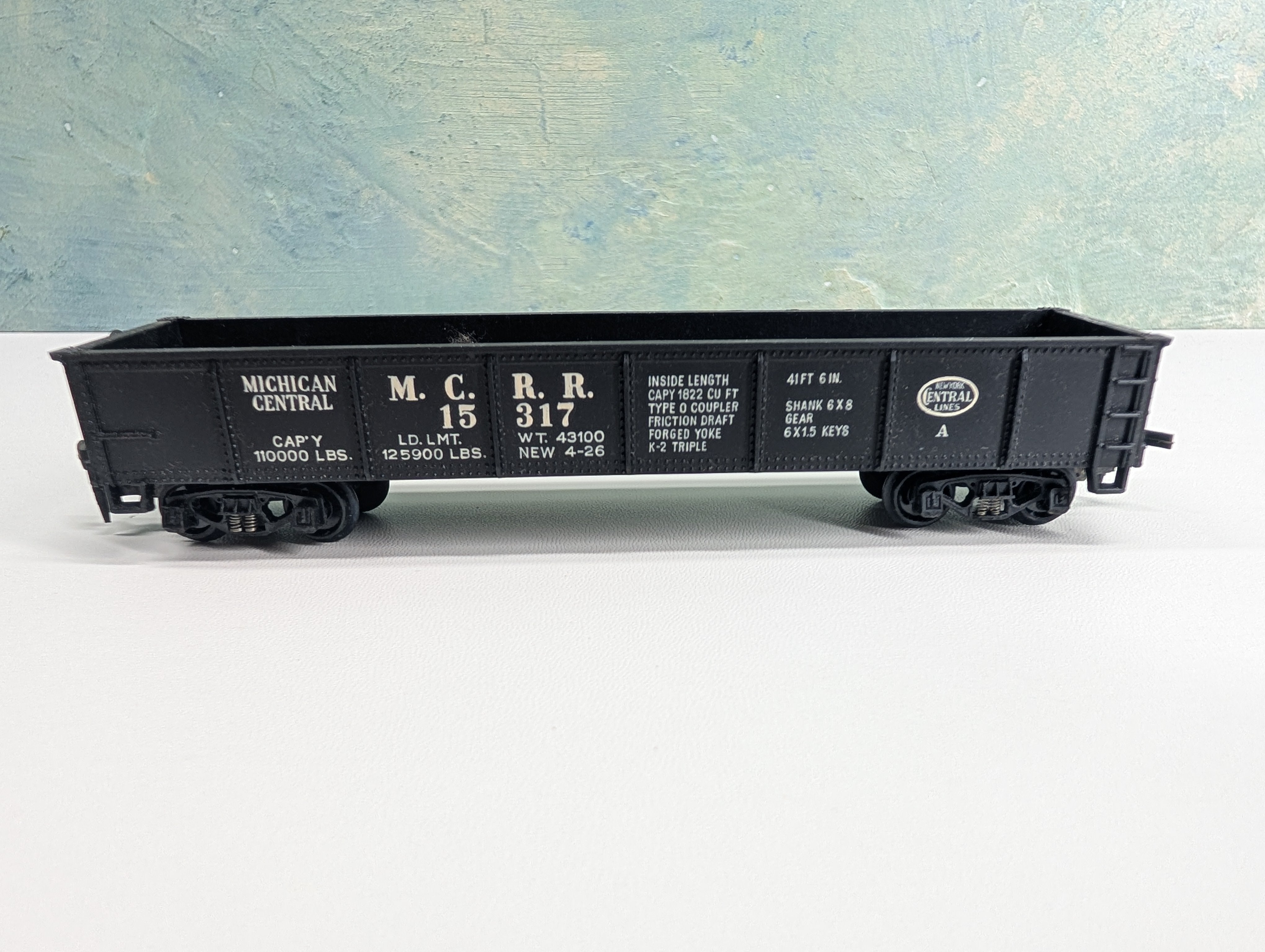 USED Rivarossi HO Scale 40' Gondola Michigan Central MCRR #15317