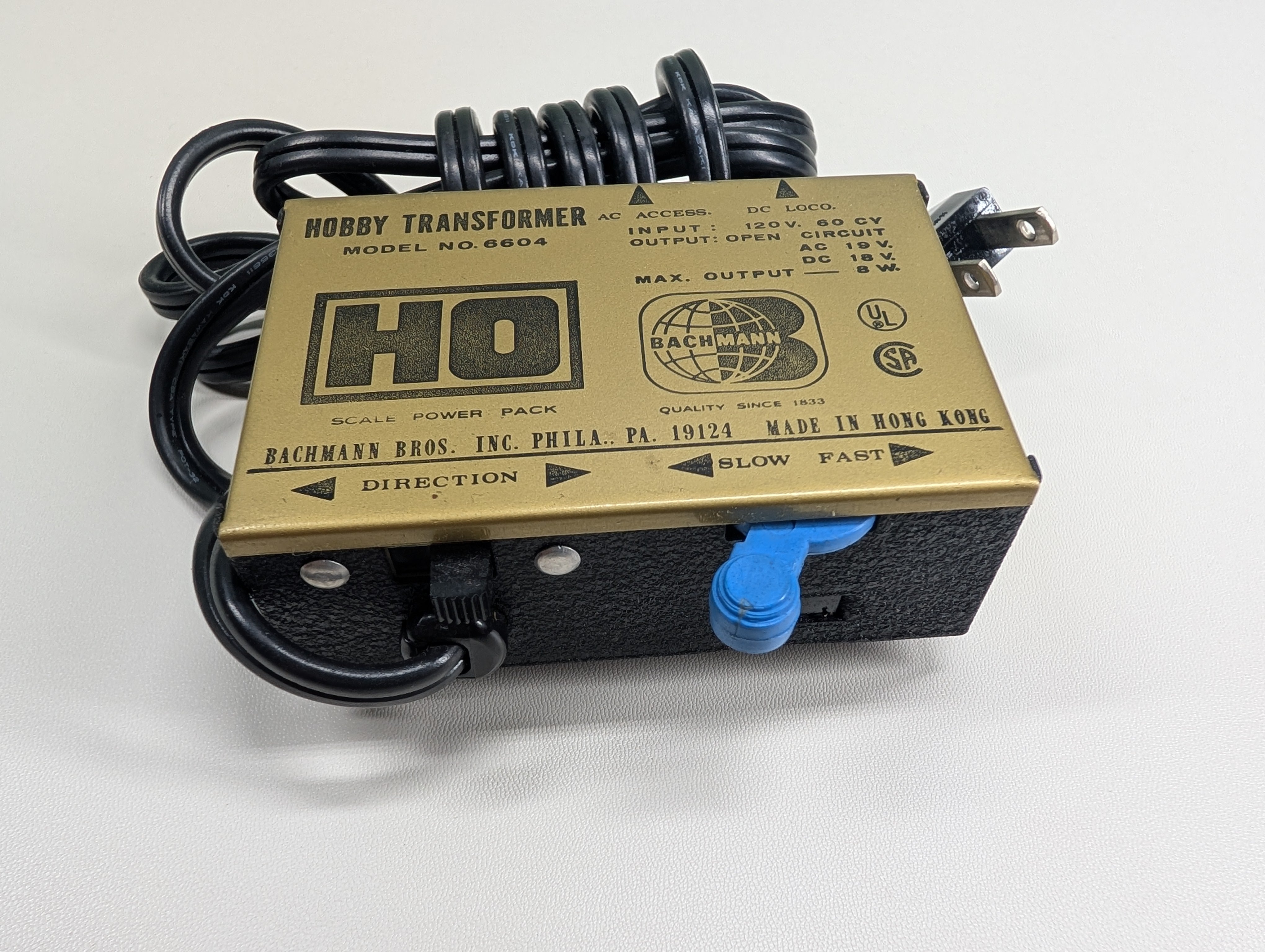USED Bachmann HO Scale Starter DC Hobby Transformer - Tested!