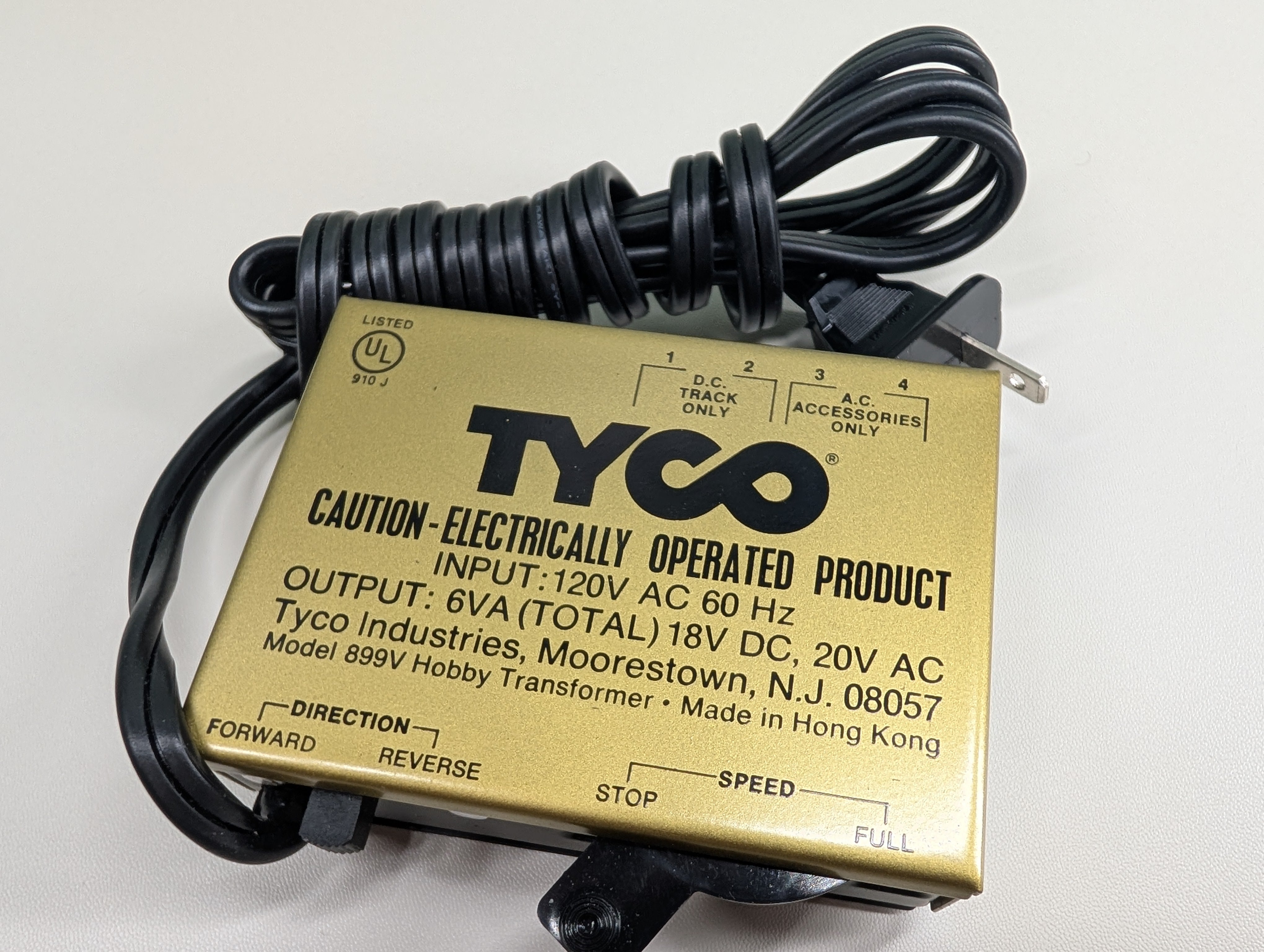 USED Tyco MULTI Scale HO & N Starter DC Hobby Transformer - Tested! Gold