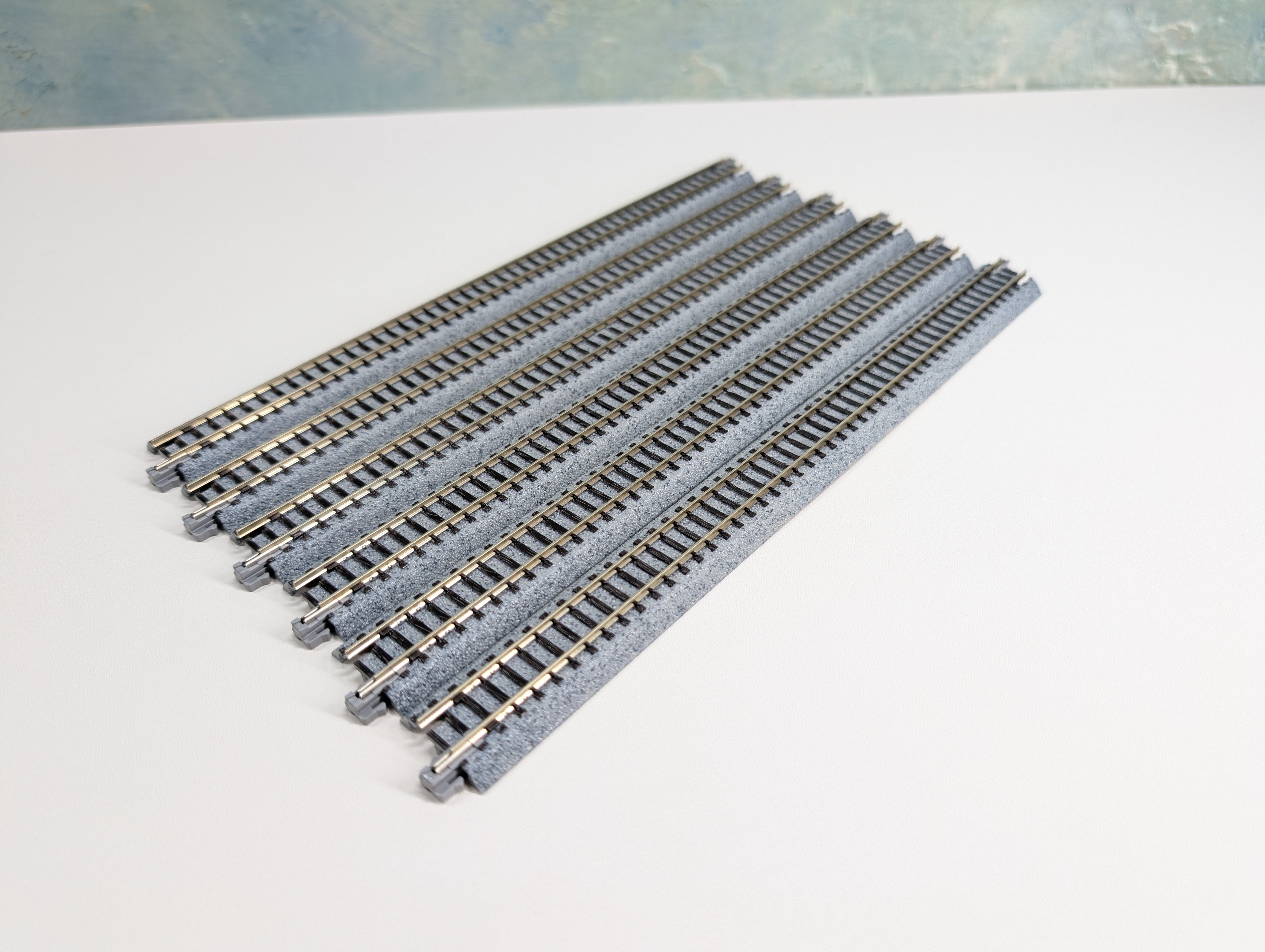 USED Kato 20-000 N Scale Unitrack 9 3/4" Straight Track Code 80 (6 pcs)