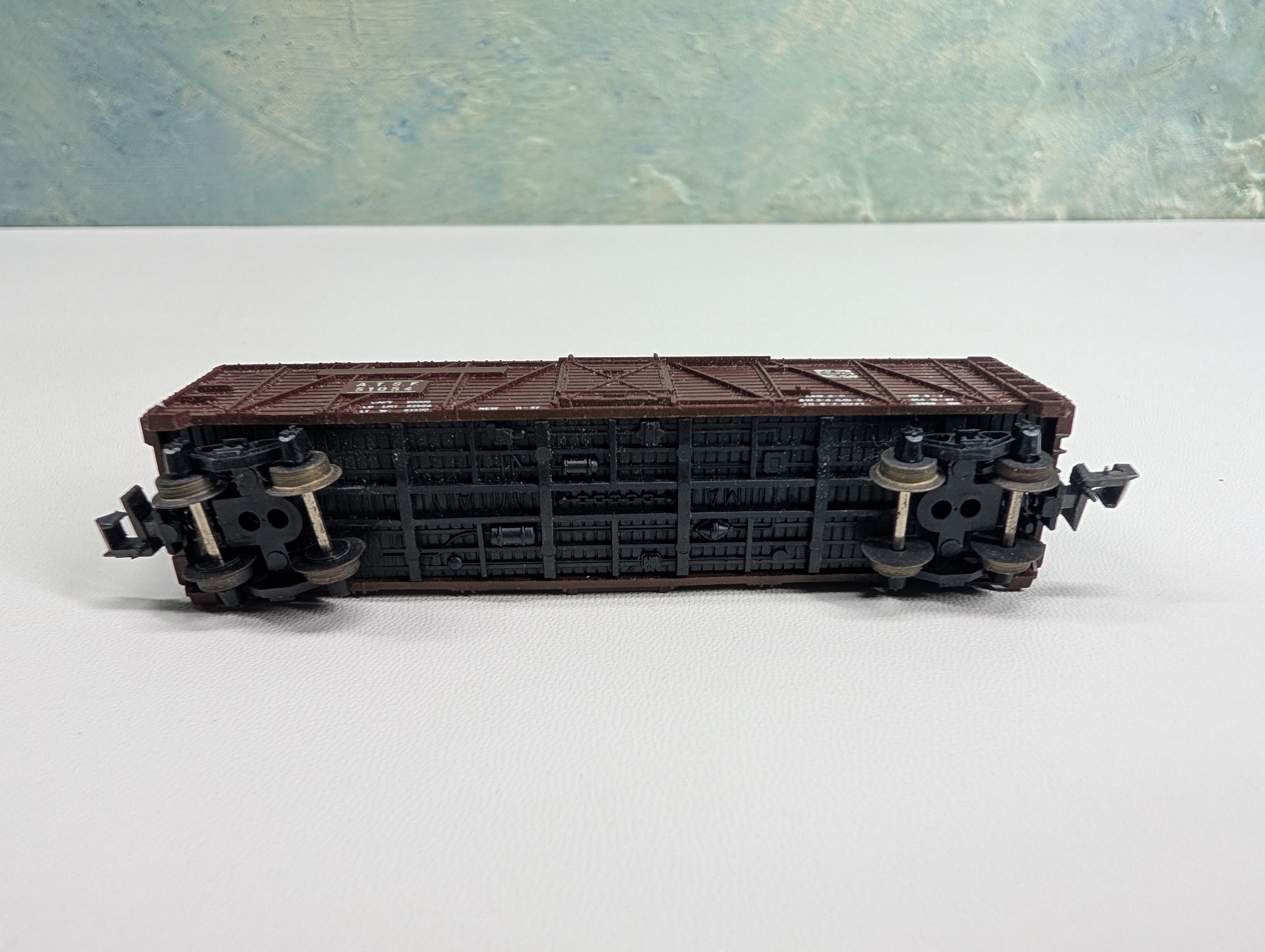 USED Lima N Scale Cattle Stock Car Santa Fe ATSF #51054