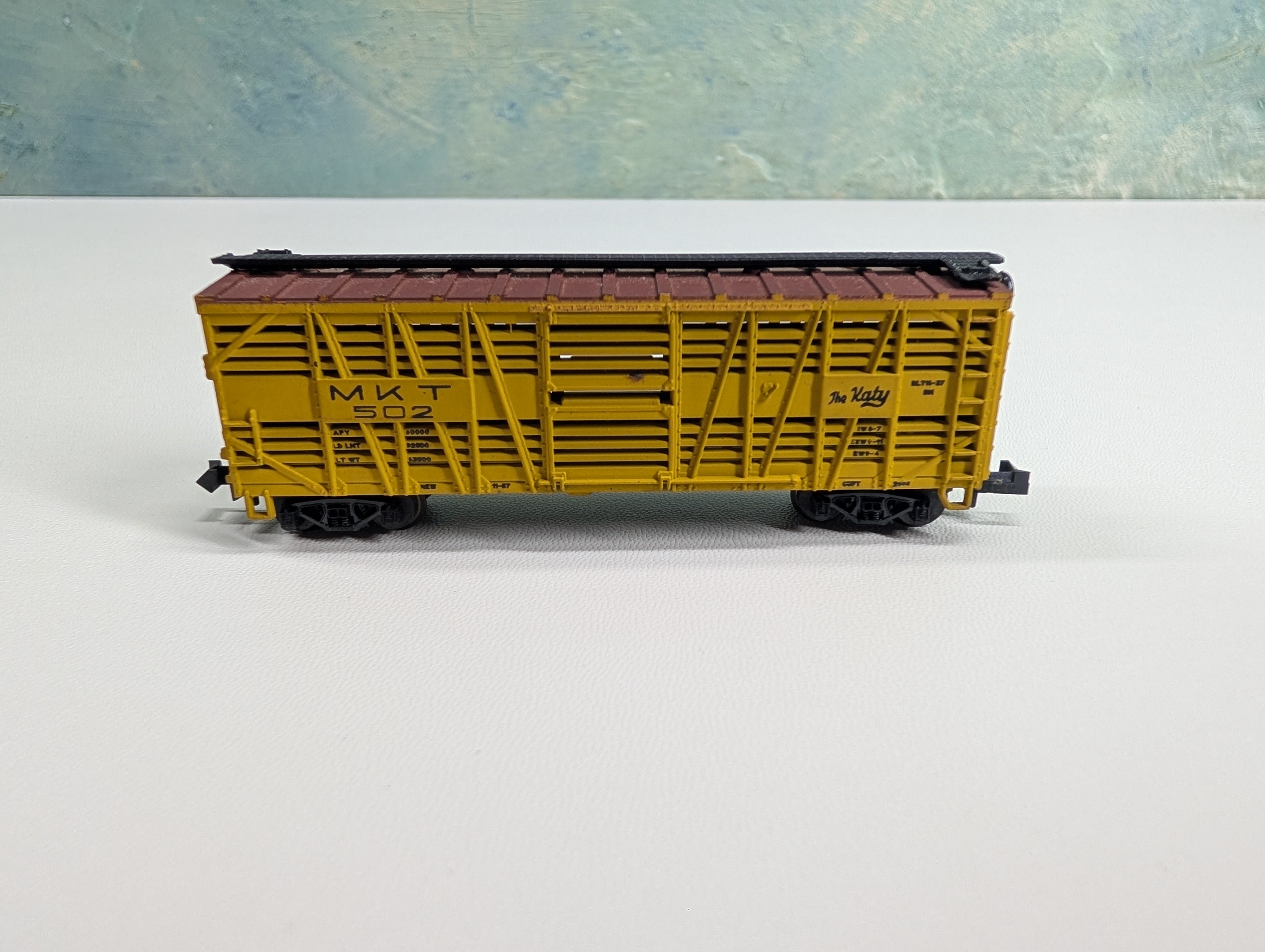 USED Atlas N Scale Cattle Stock Car MKT #205 The Katy