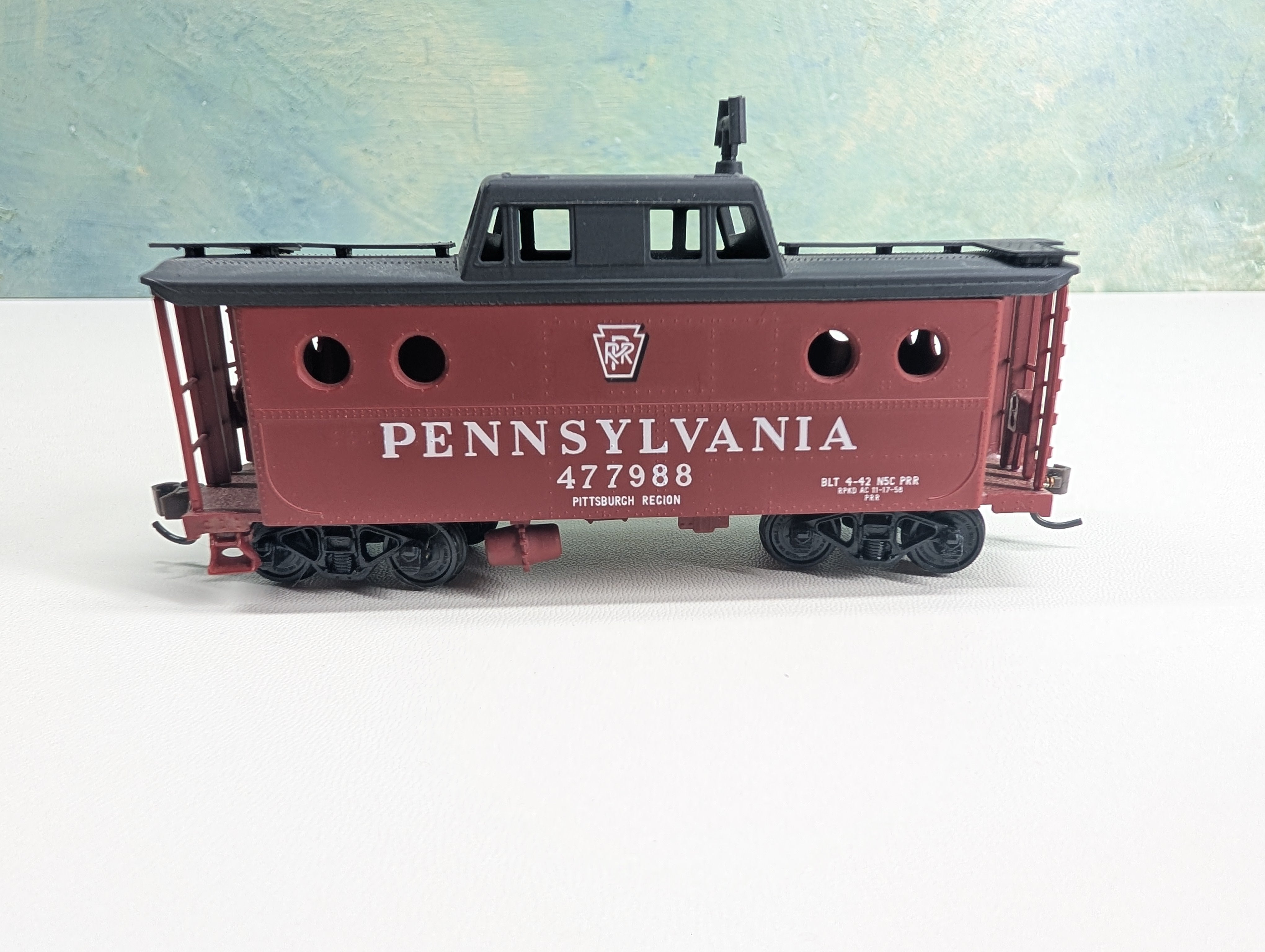 USED Bowser HO Scale N5C Caboose Pennsylvania #477988