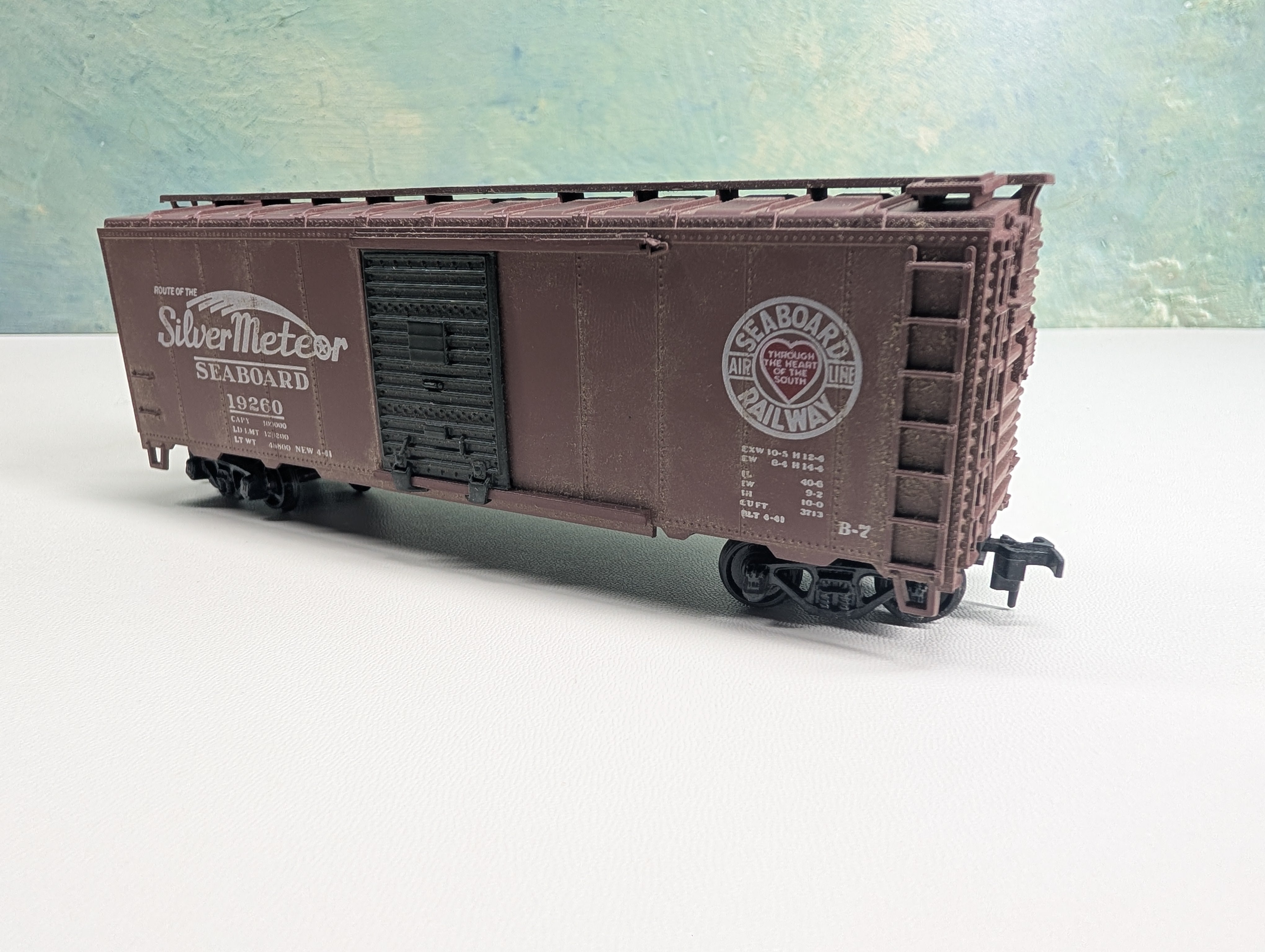 USED Athearn HO Scale 40' Box Car Seaboard Air Line #19260 Silver Meteor