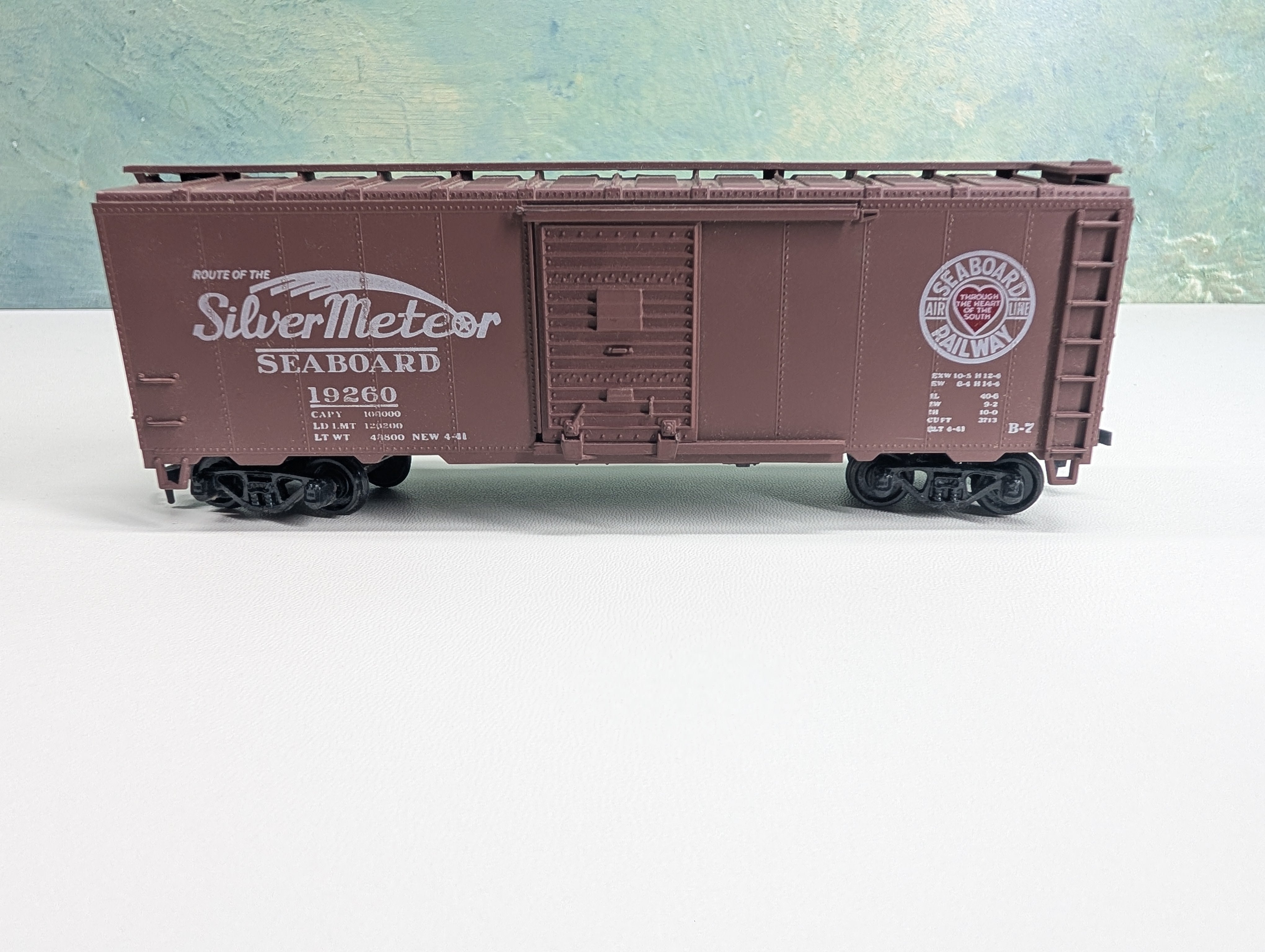 USED Athearn HO Scale 40' Box Car Seaboard Air Line #19260 Silver Meteor