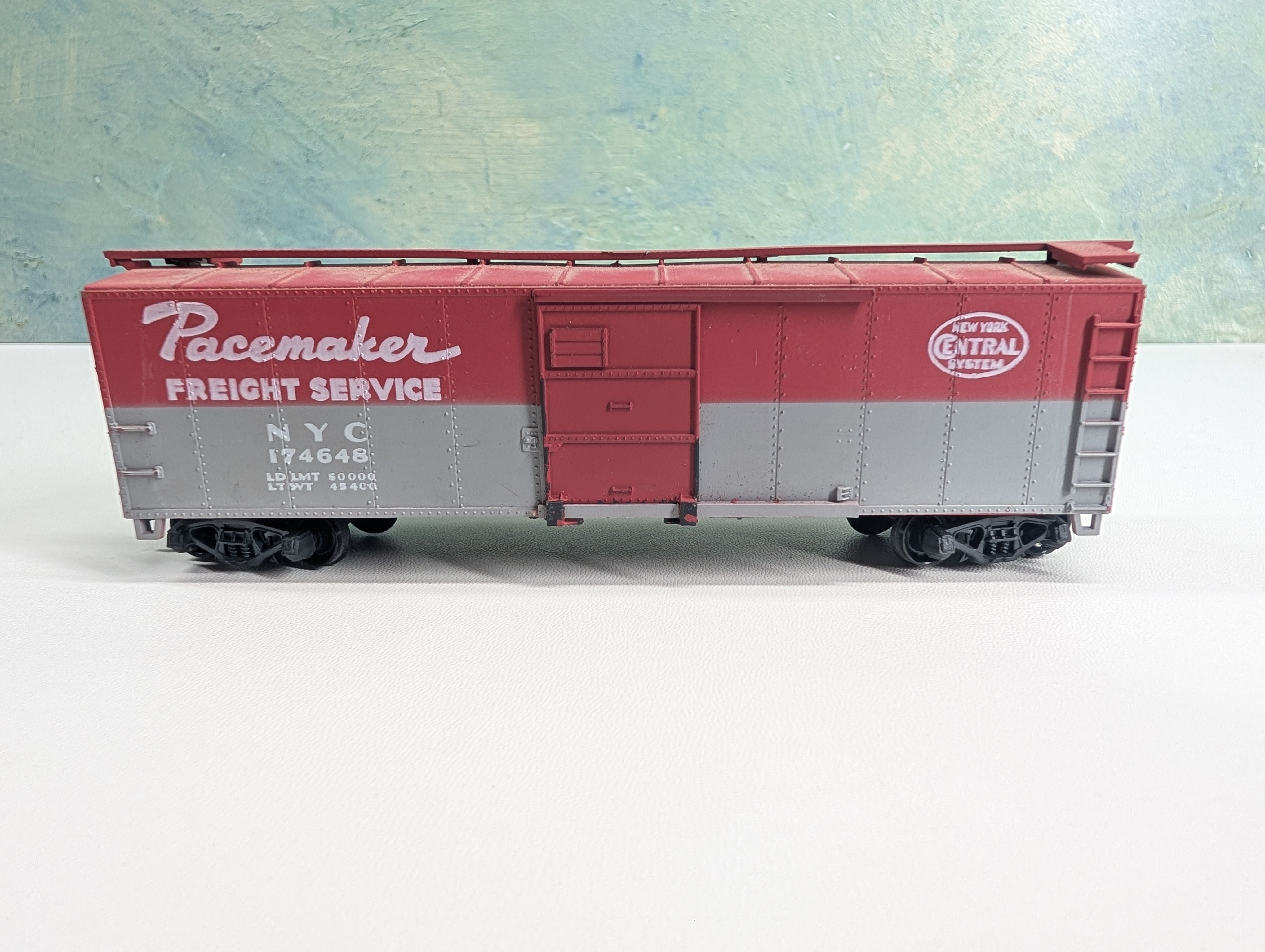 USED TRAIN MINIATURE HO Scale 40' Box Car New York Central NYC #174648 Pacemaker
