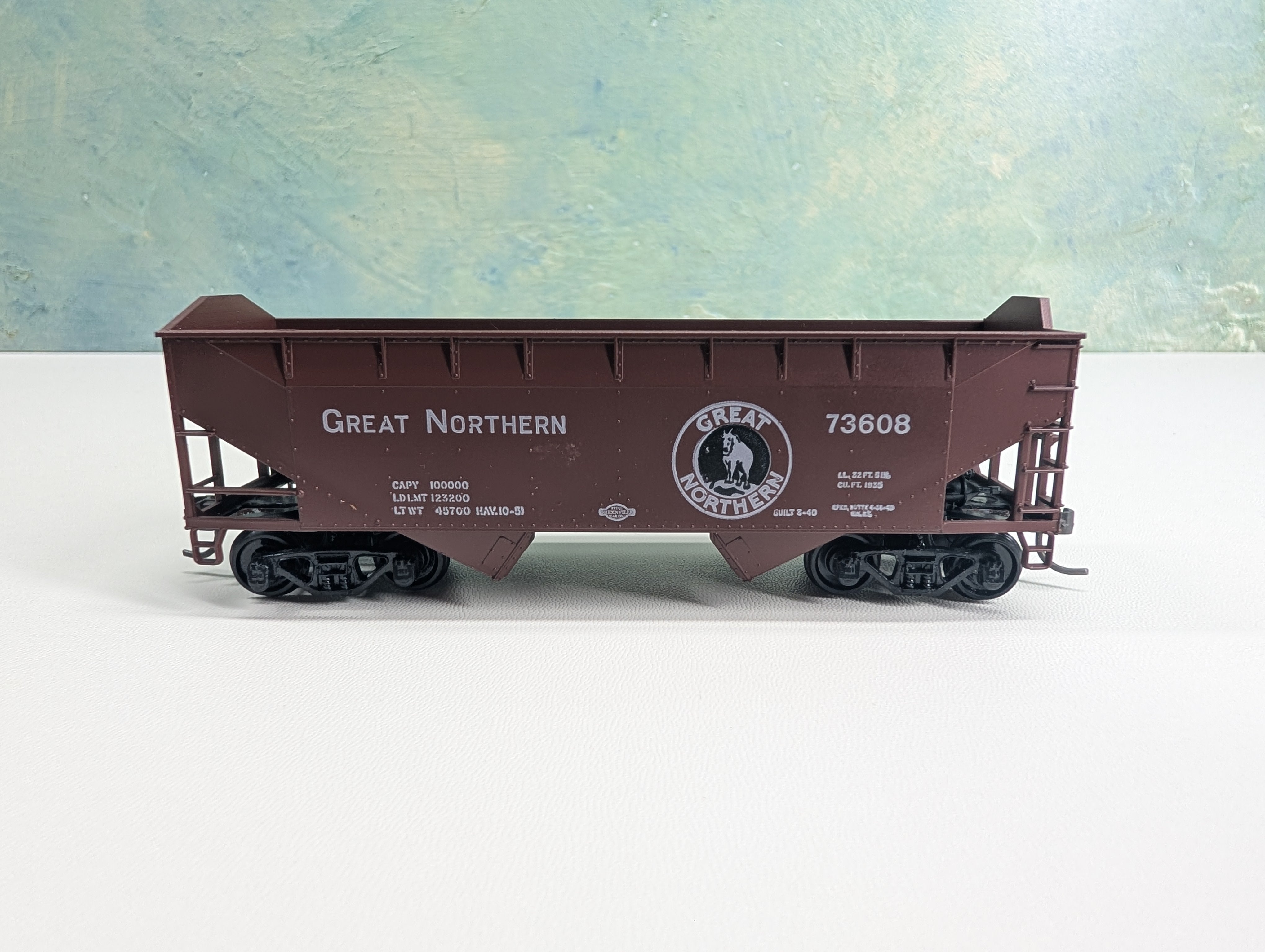 USED Athearn HO Scale 2 Bay Hopper Great Northern GN #73608